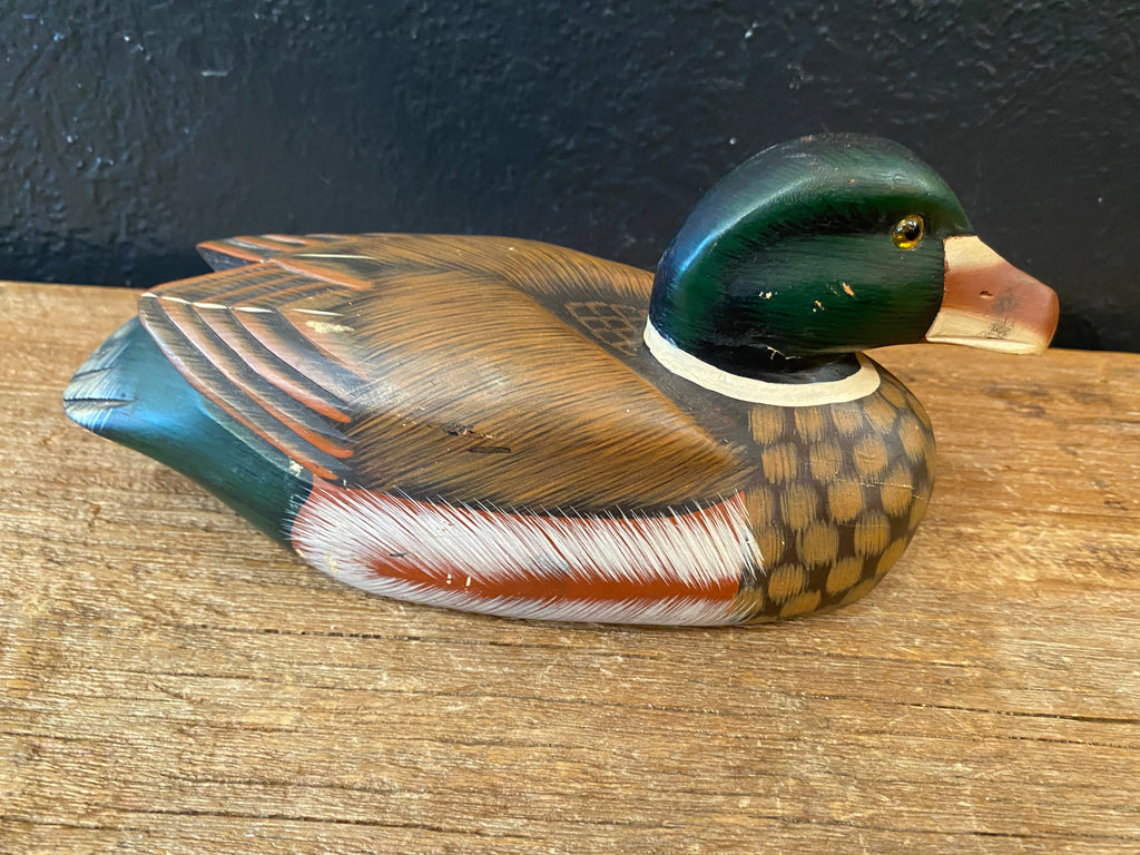 Hand Painted Wood Mallard
