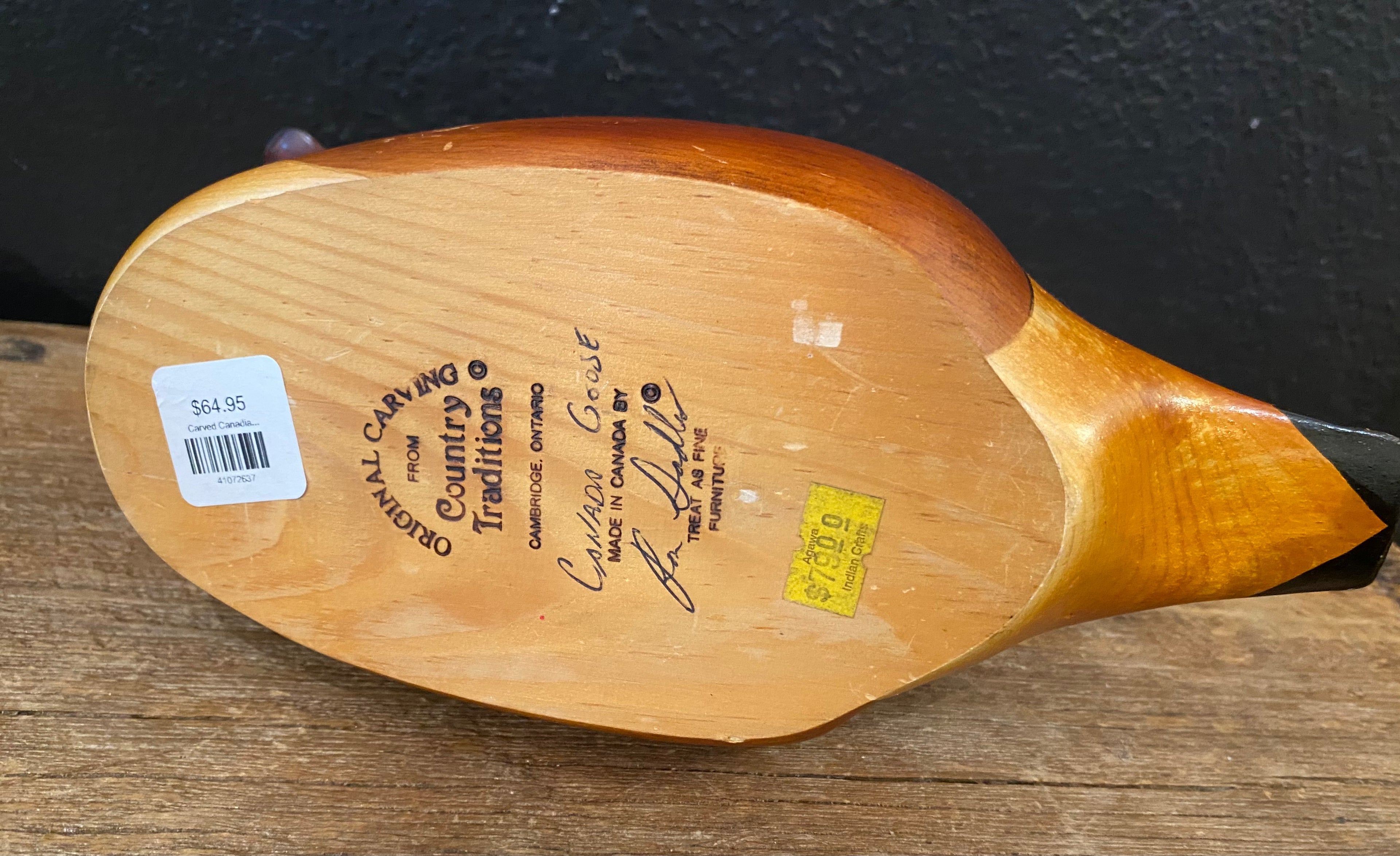 Hand Carved Canadian Goose