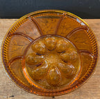Amber Indiana Glass Egg/Serving Platter