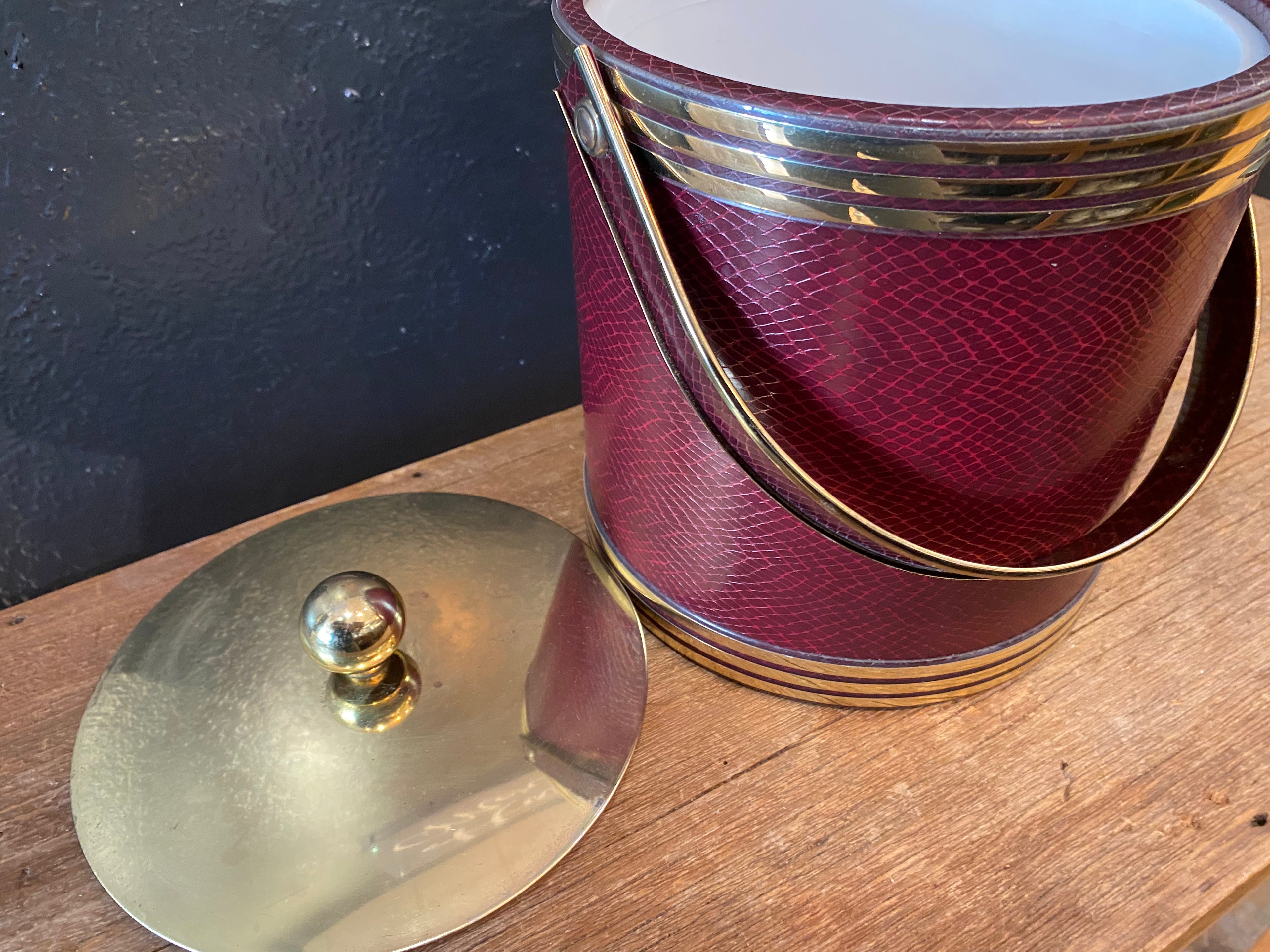 Burgundy Ice Bucket