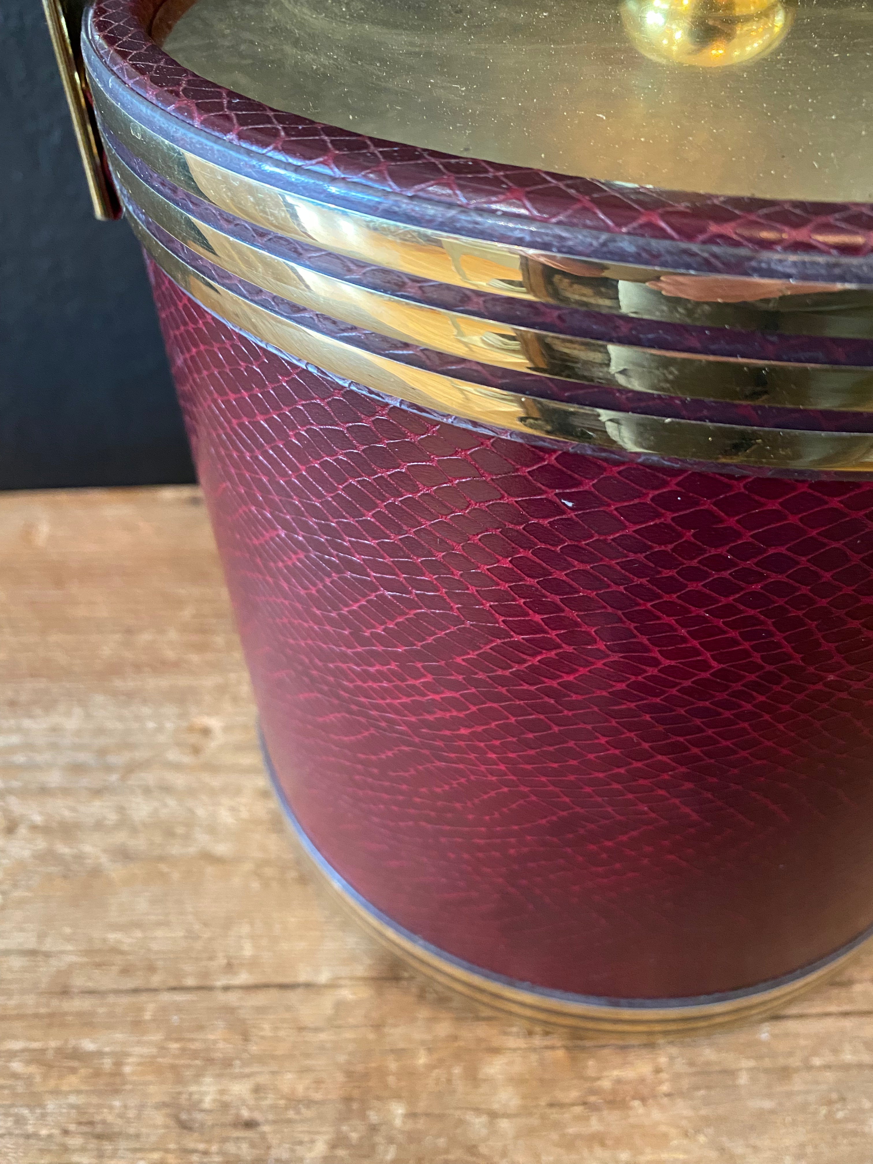 Burgundy Ice Bucket