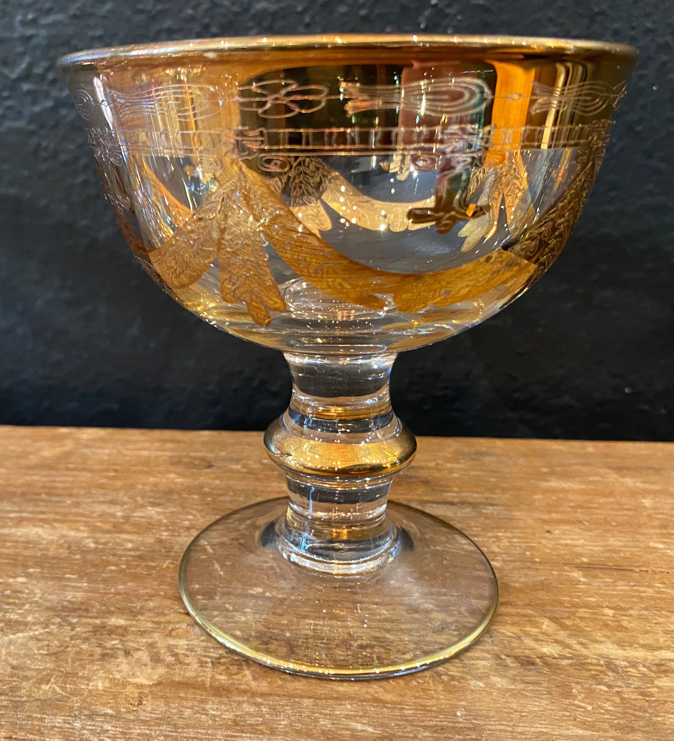 Vintage Vetri Artistici 24k Gold Fruit Bowls | Set of 4