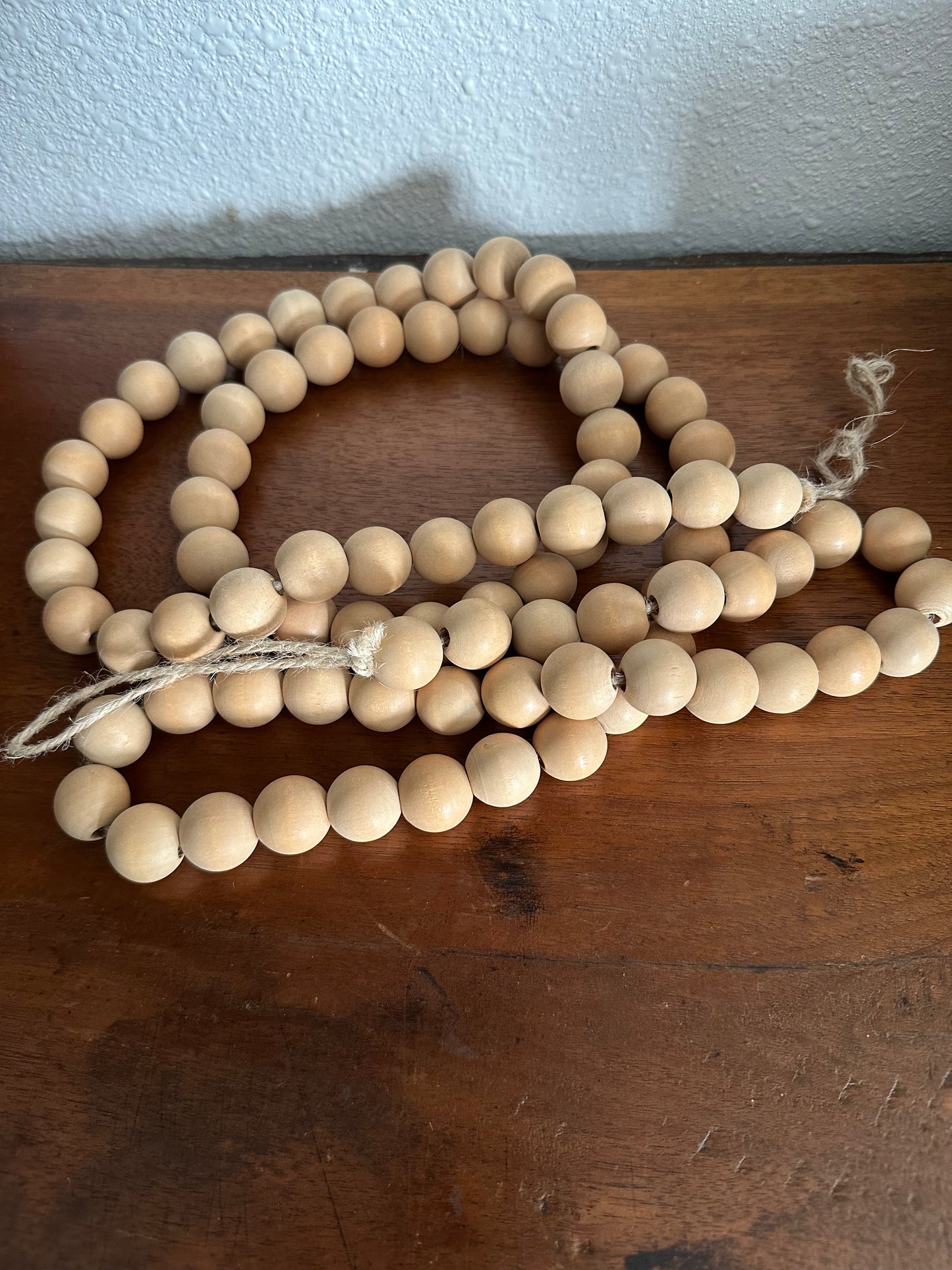 Natural Wood Bead Garland