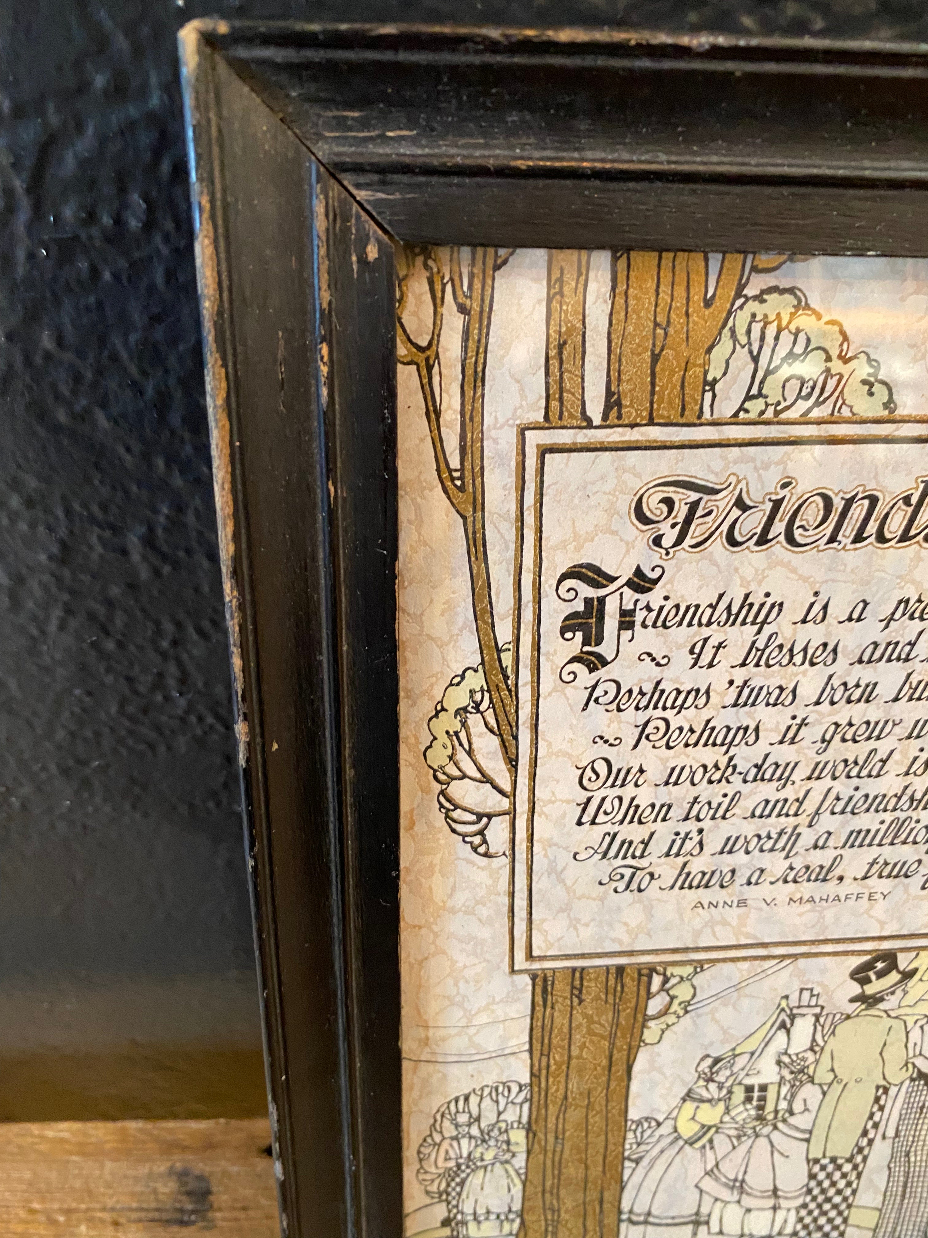 Framed Friendship Poem