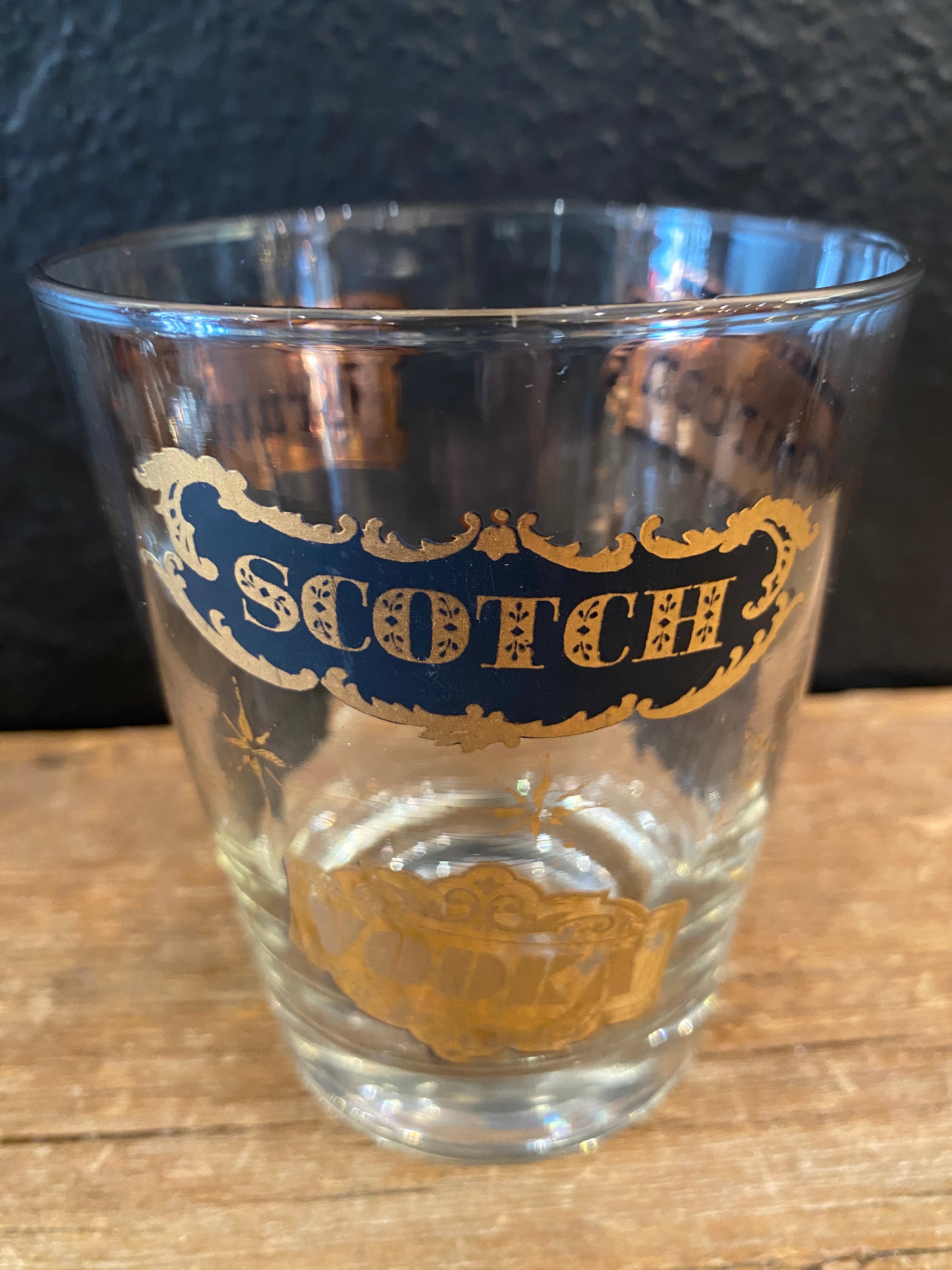 MCM Black & Gold Happy Hour Glasses | Set of 4