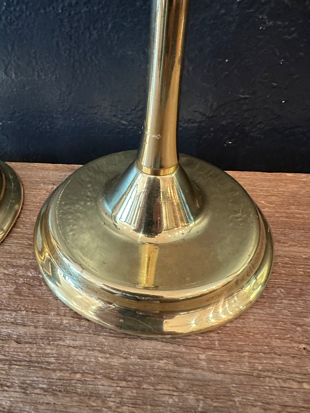 Pair of Vintage Brass Candlesticks