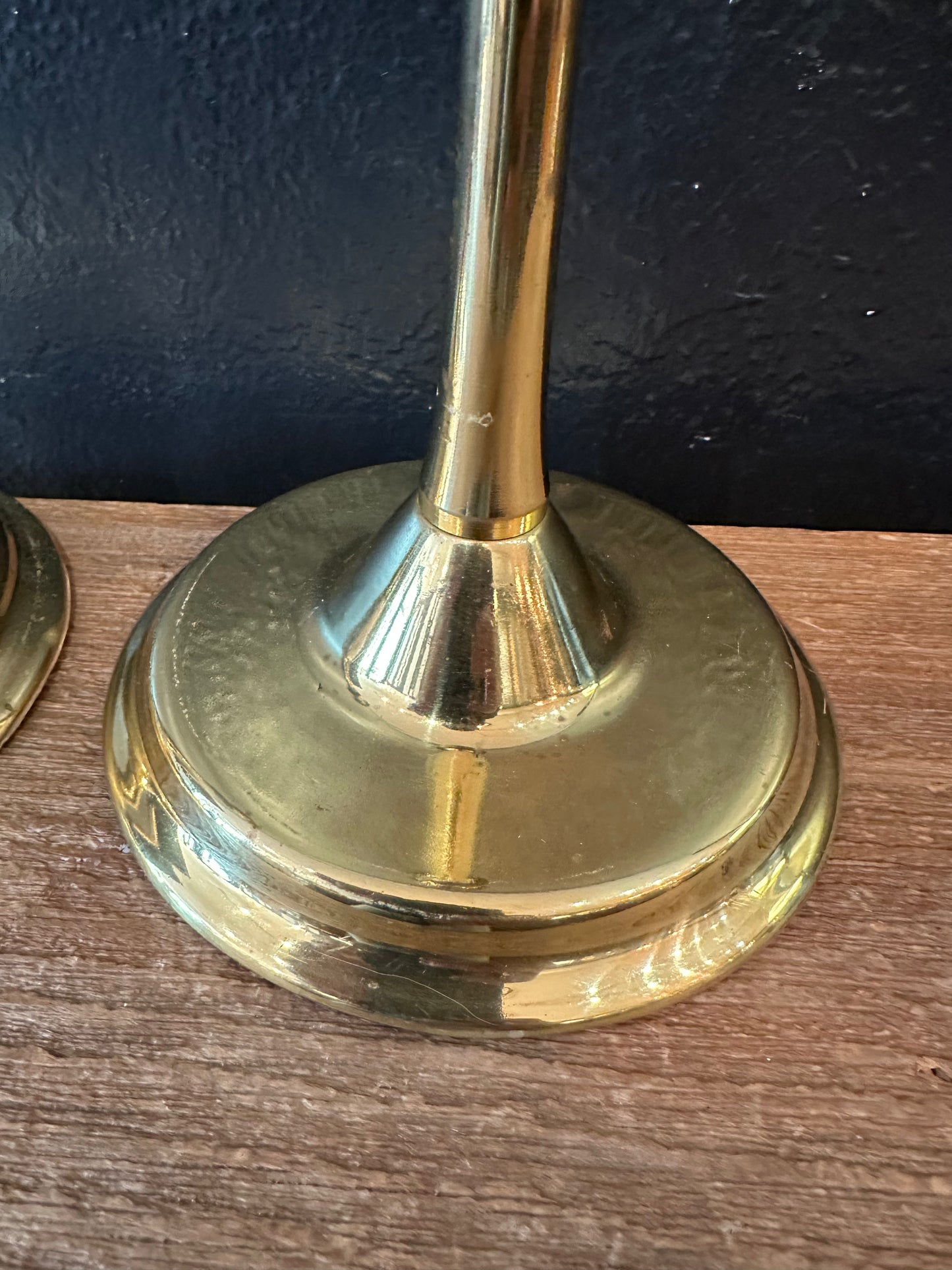 Pair of Vintage Brass Candlesticks