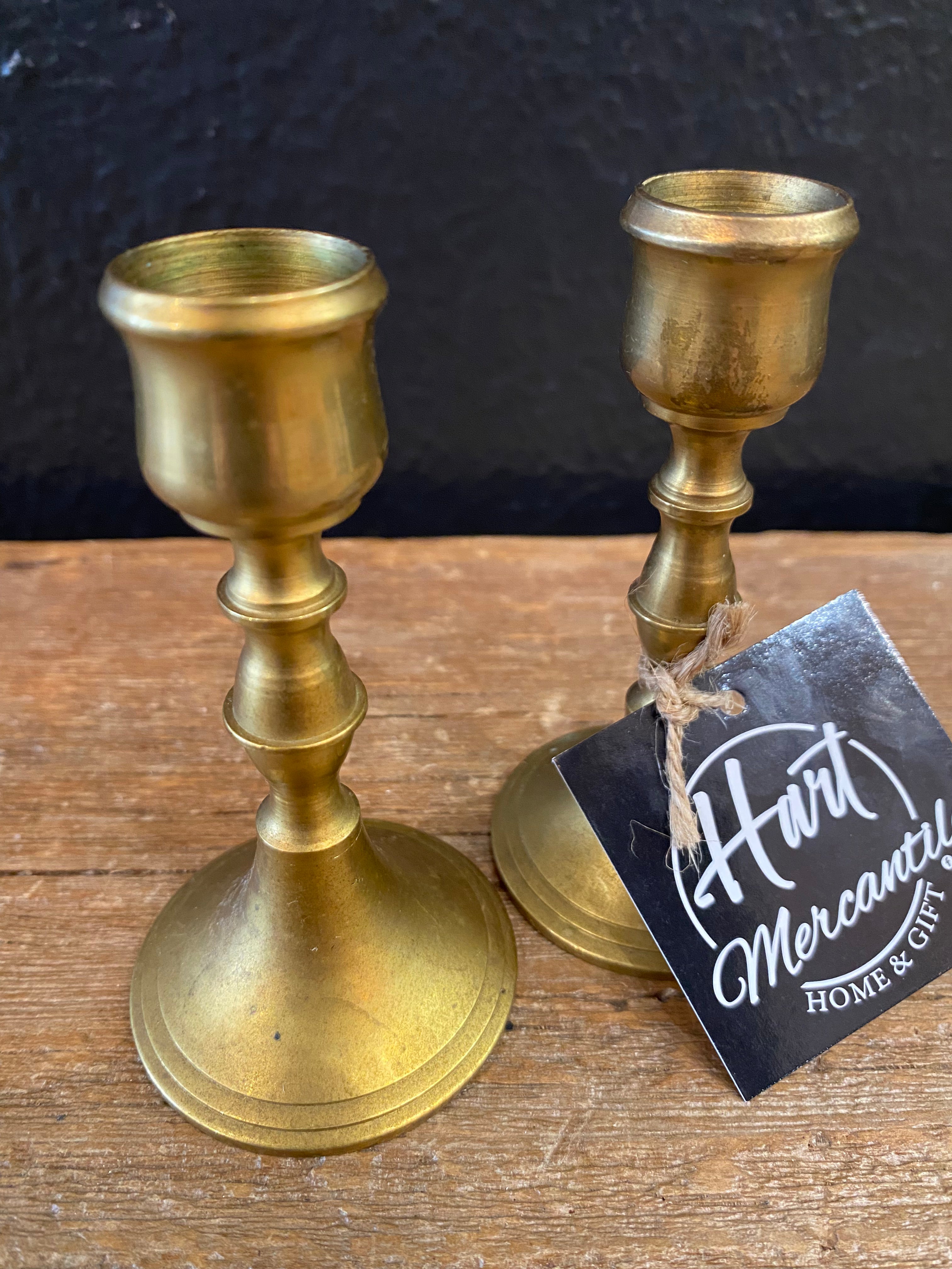 Mini Brass Candlesticks