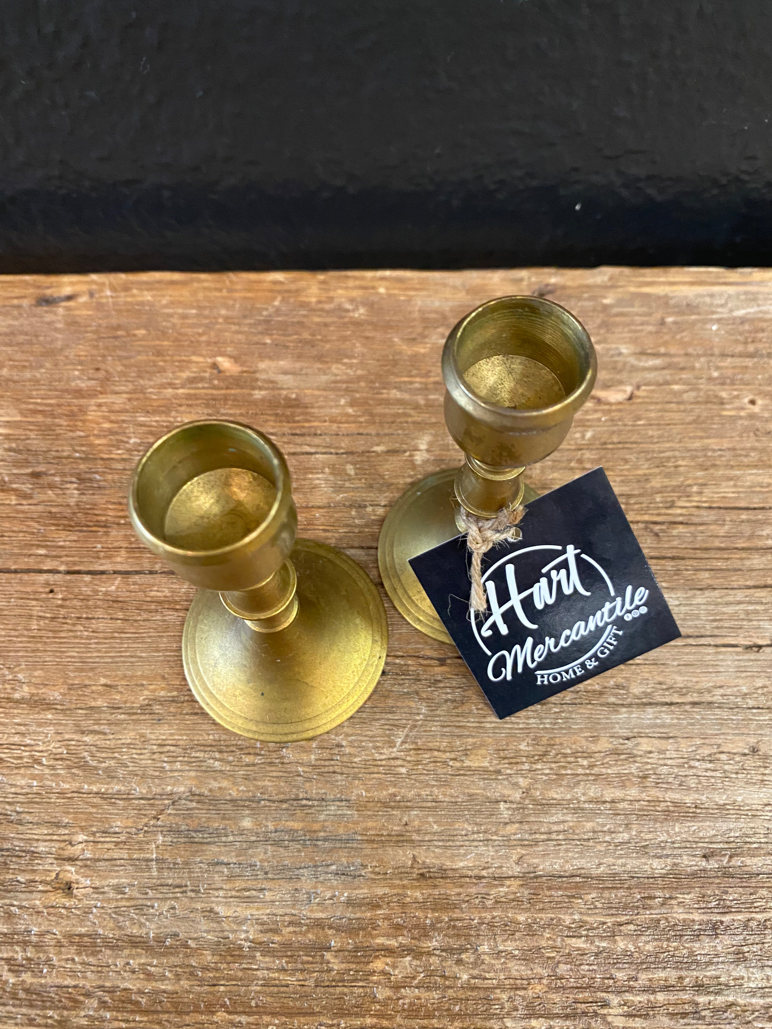 Mini Brass Candlesticks