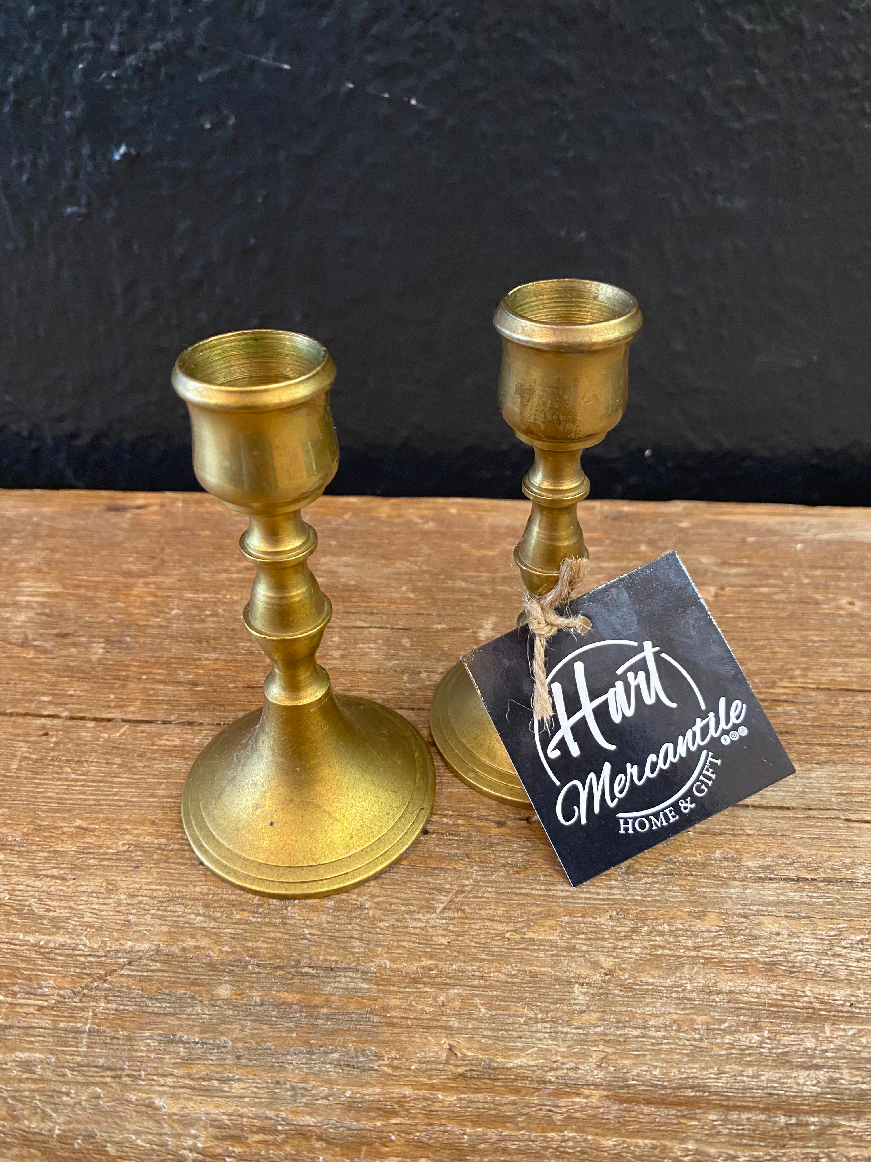 Mini Brass Candlesticks