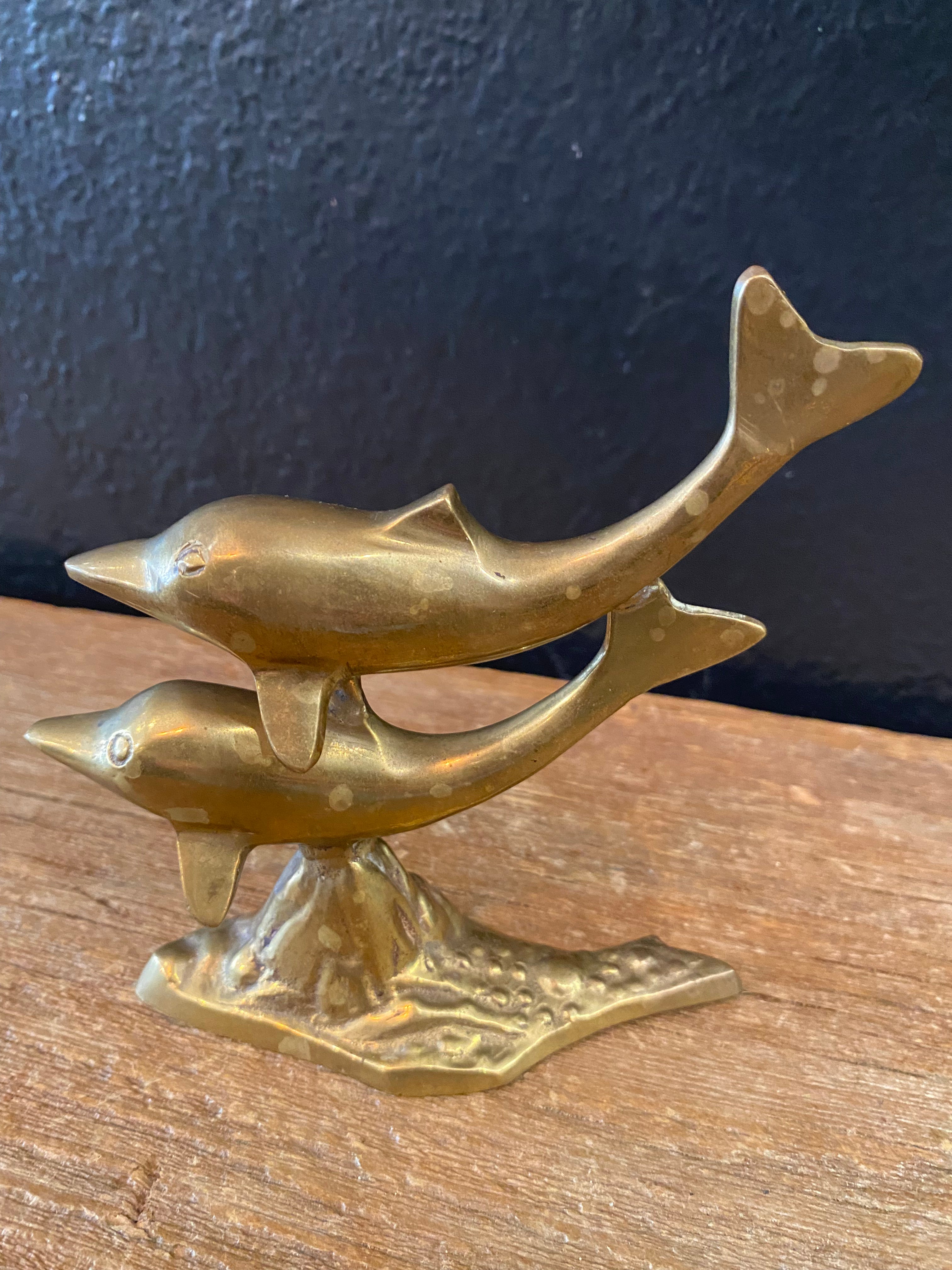 Brass Dolphin Figurine