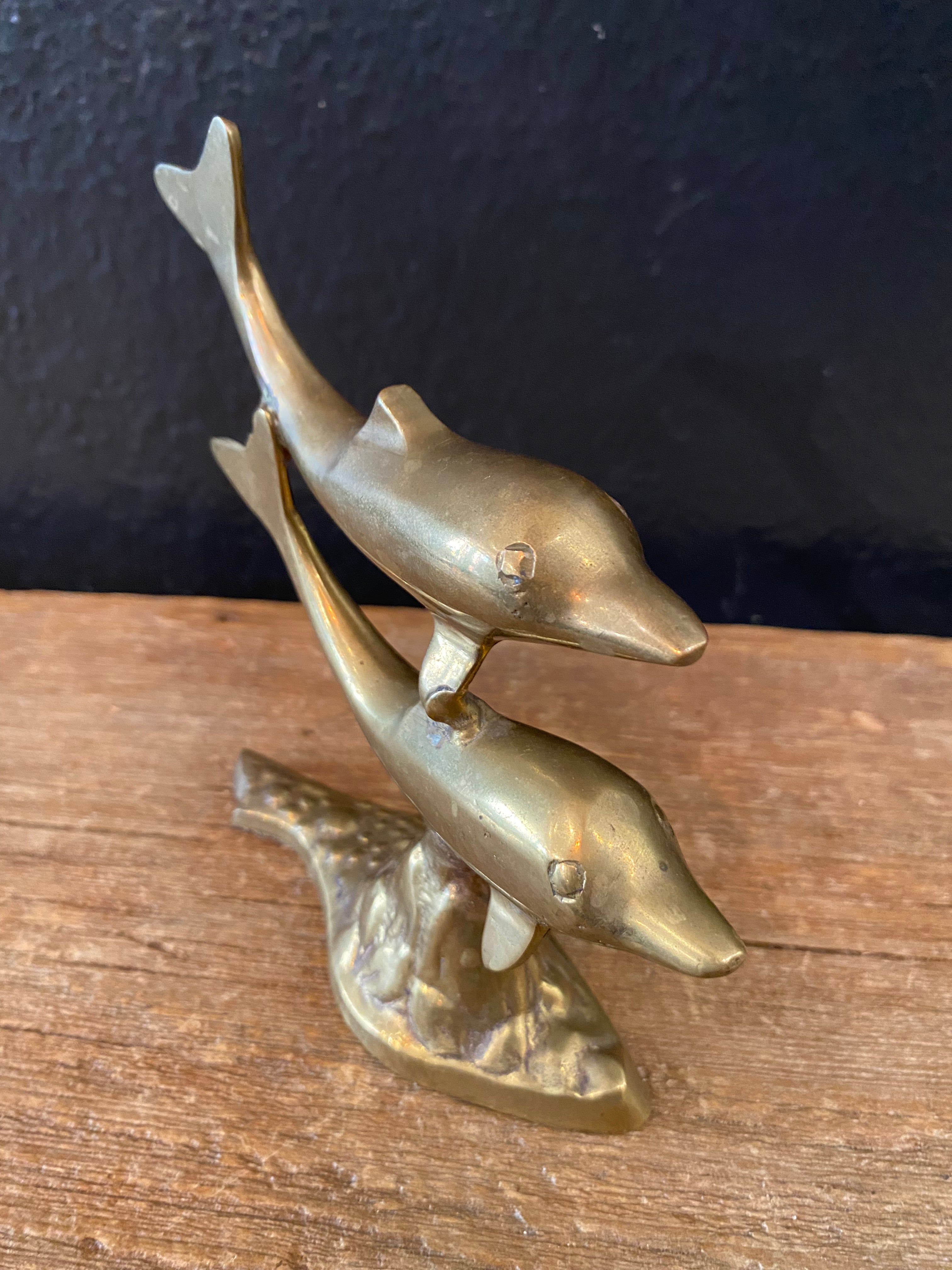 Brass Dolphin Figurine
