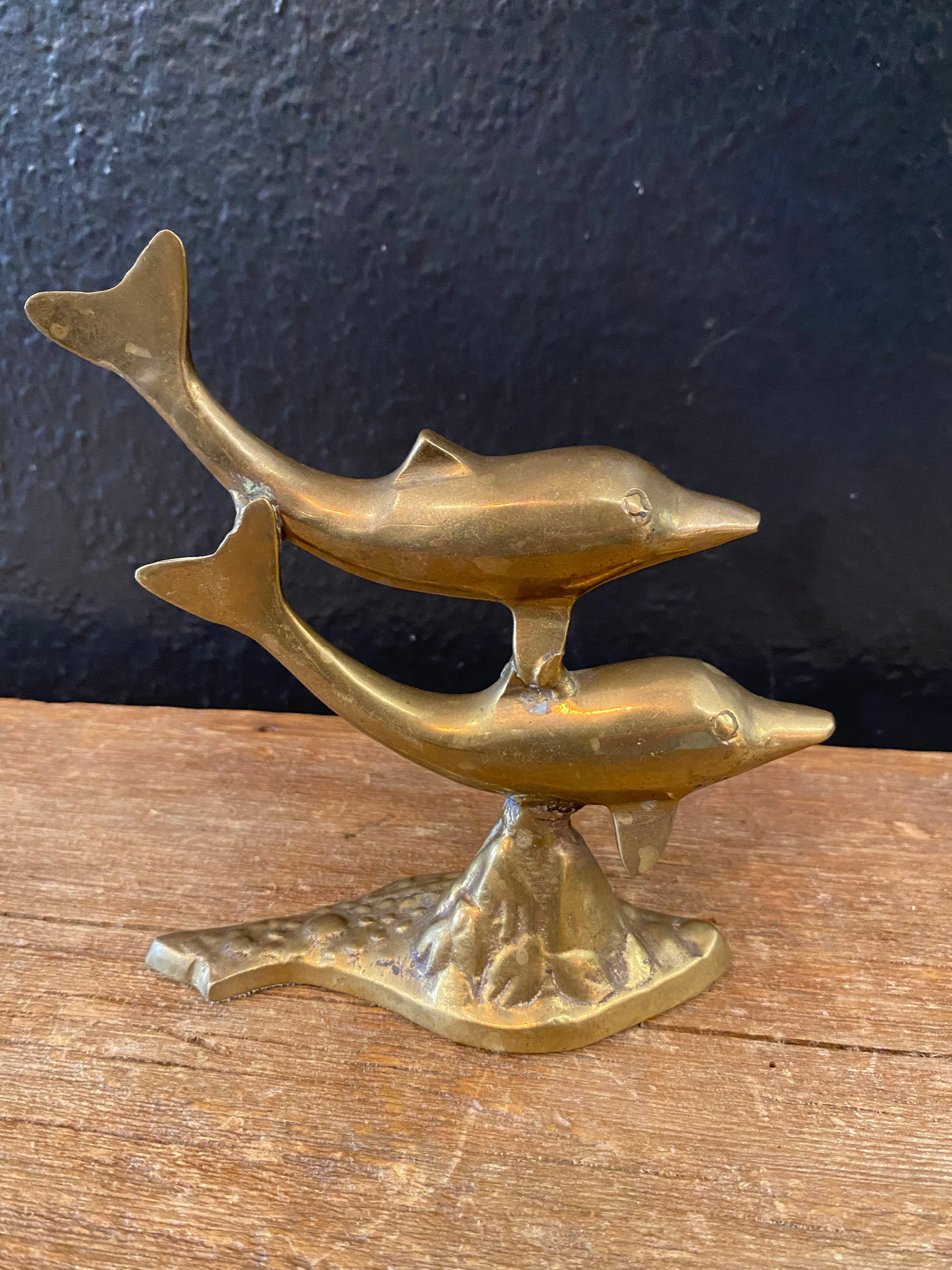 Brass Dolphin Figurine