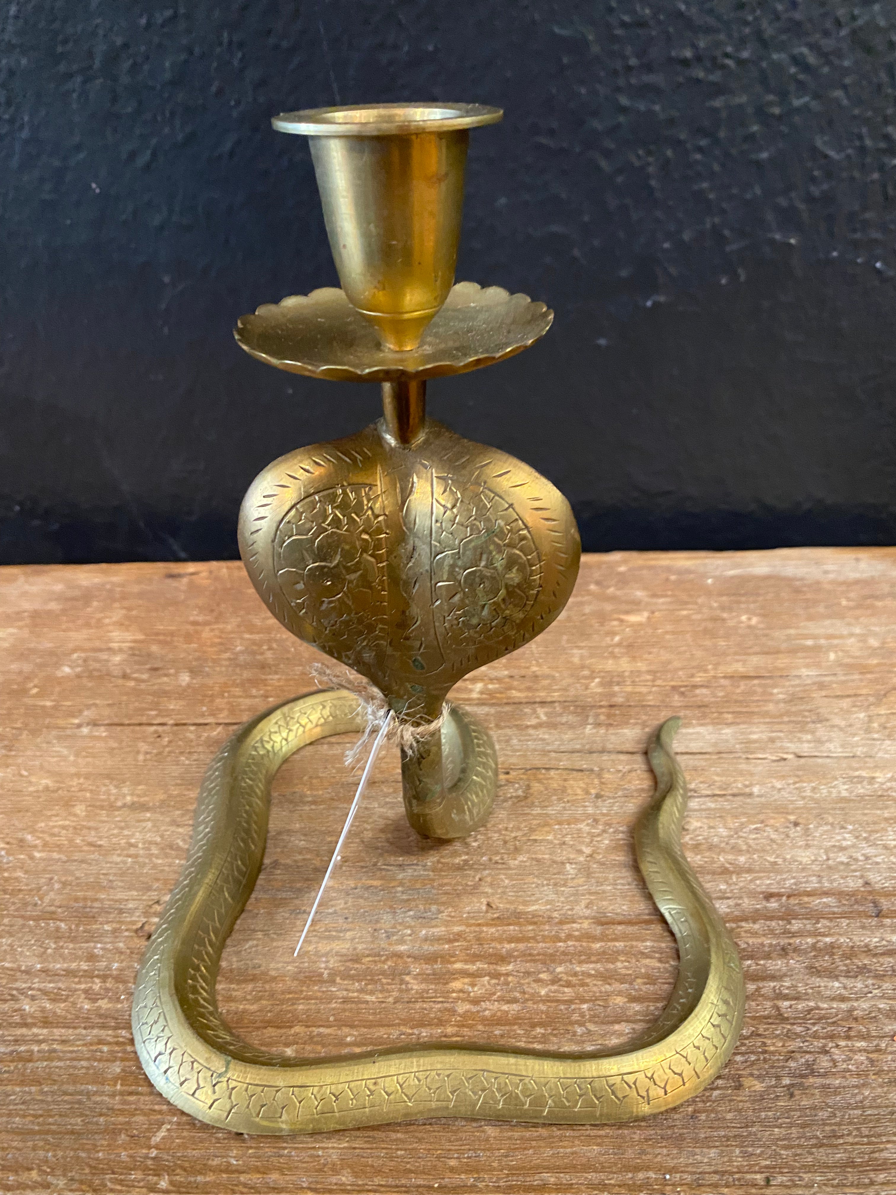 Cobra Brass Candlesticks