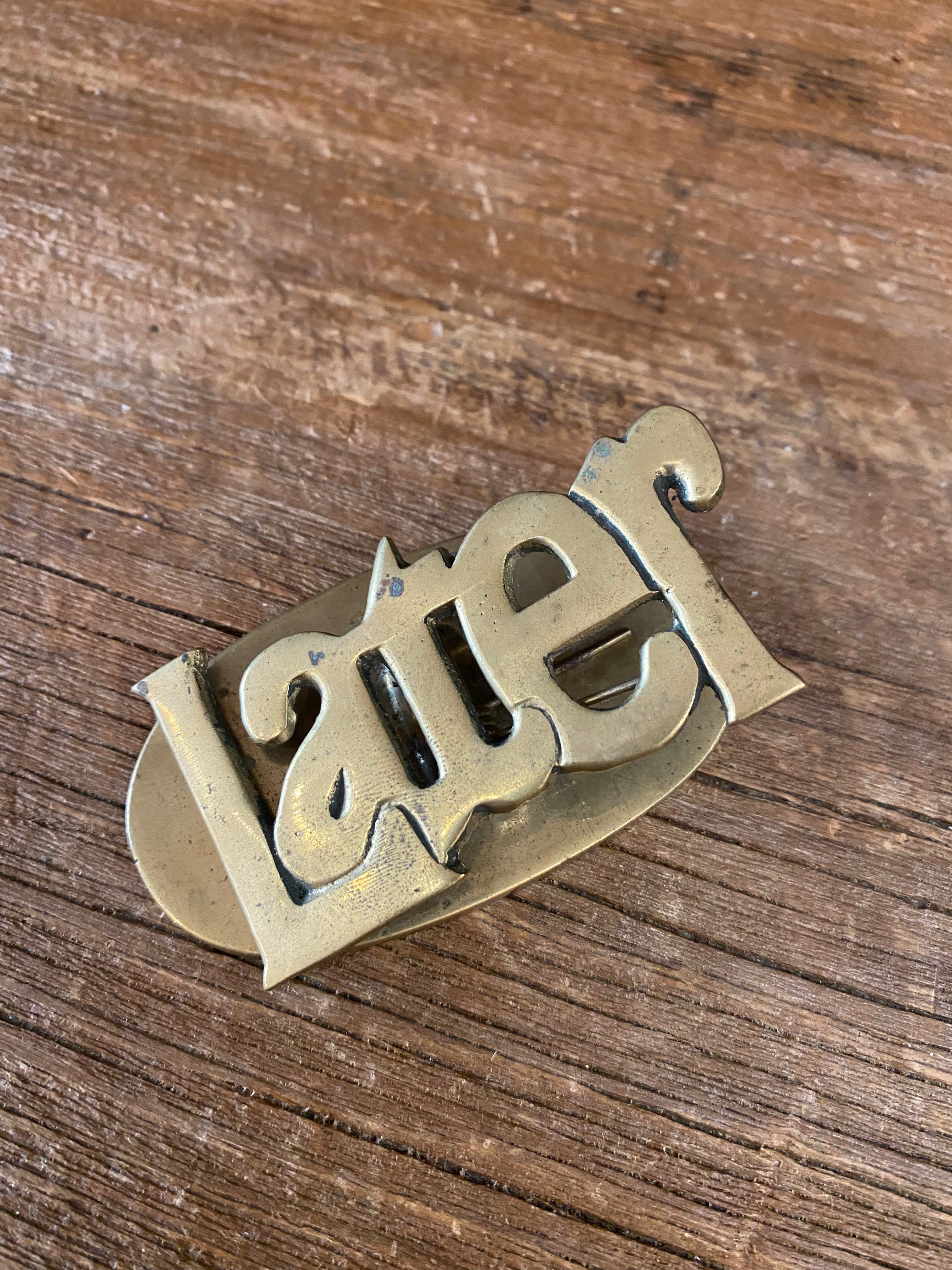 Brass ‘Later’ Clip