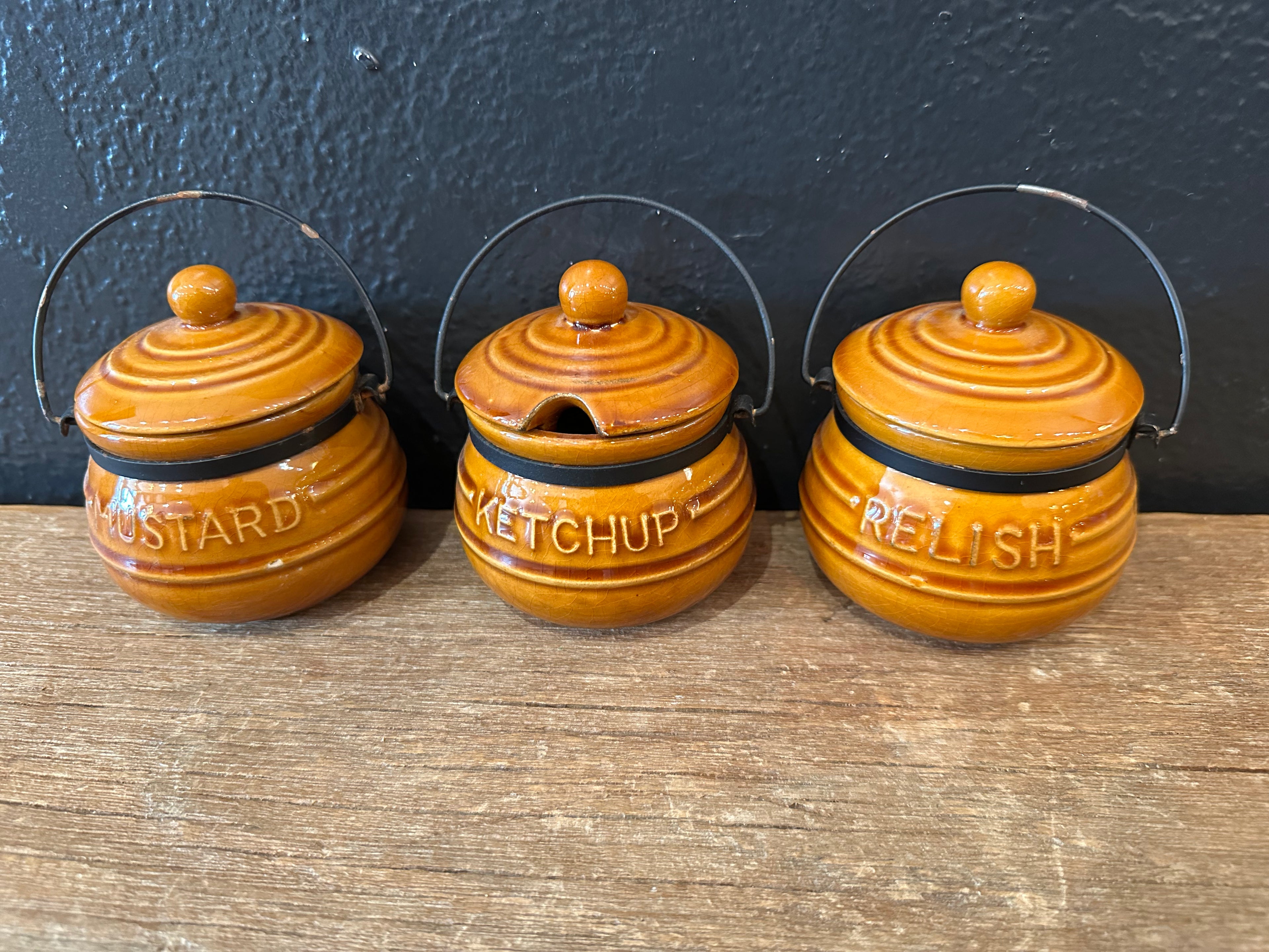 Vintage Condiment Set | Set of 3