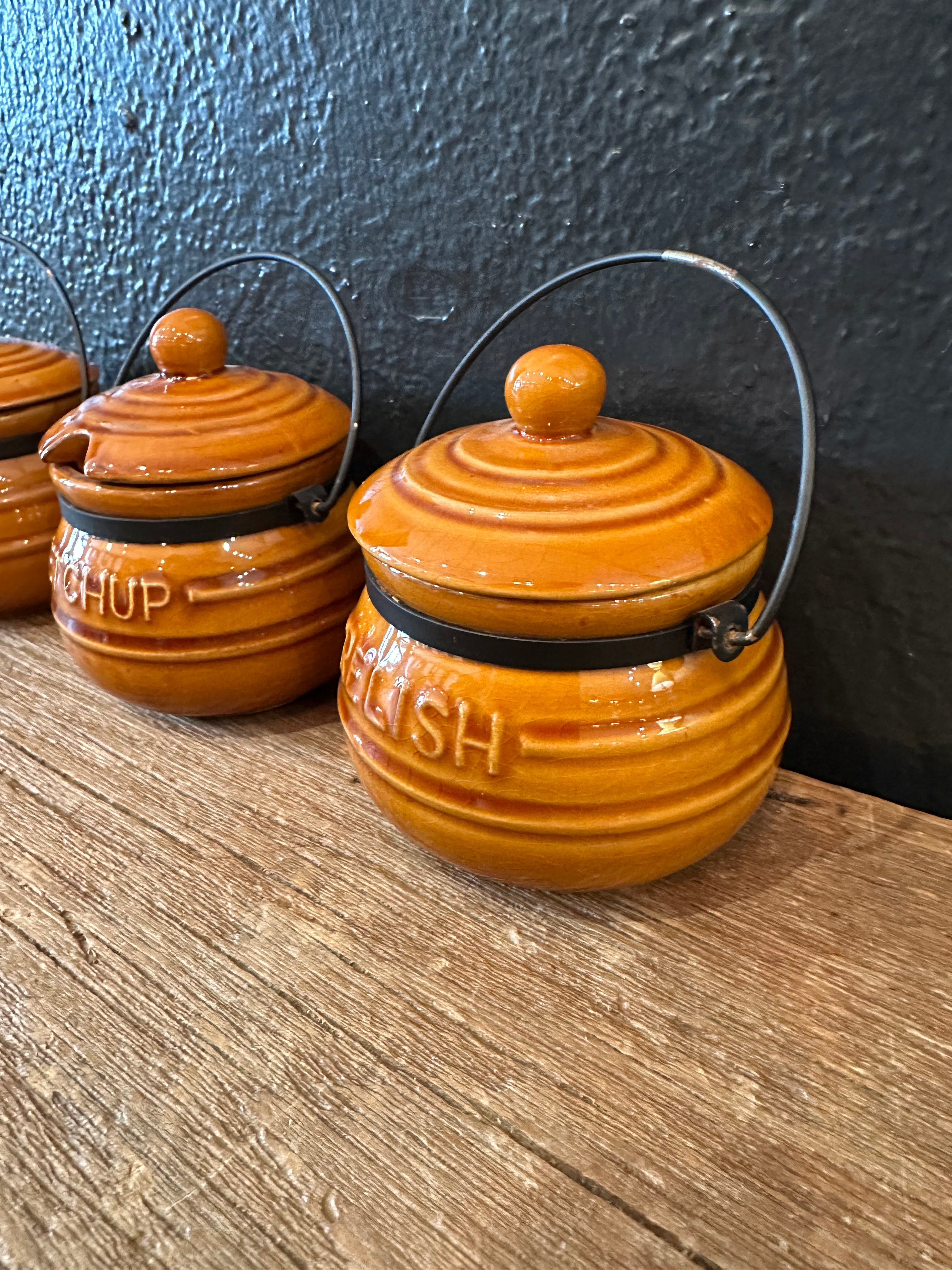 Vintage Condiment Set | Set of 3