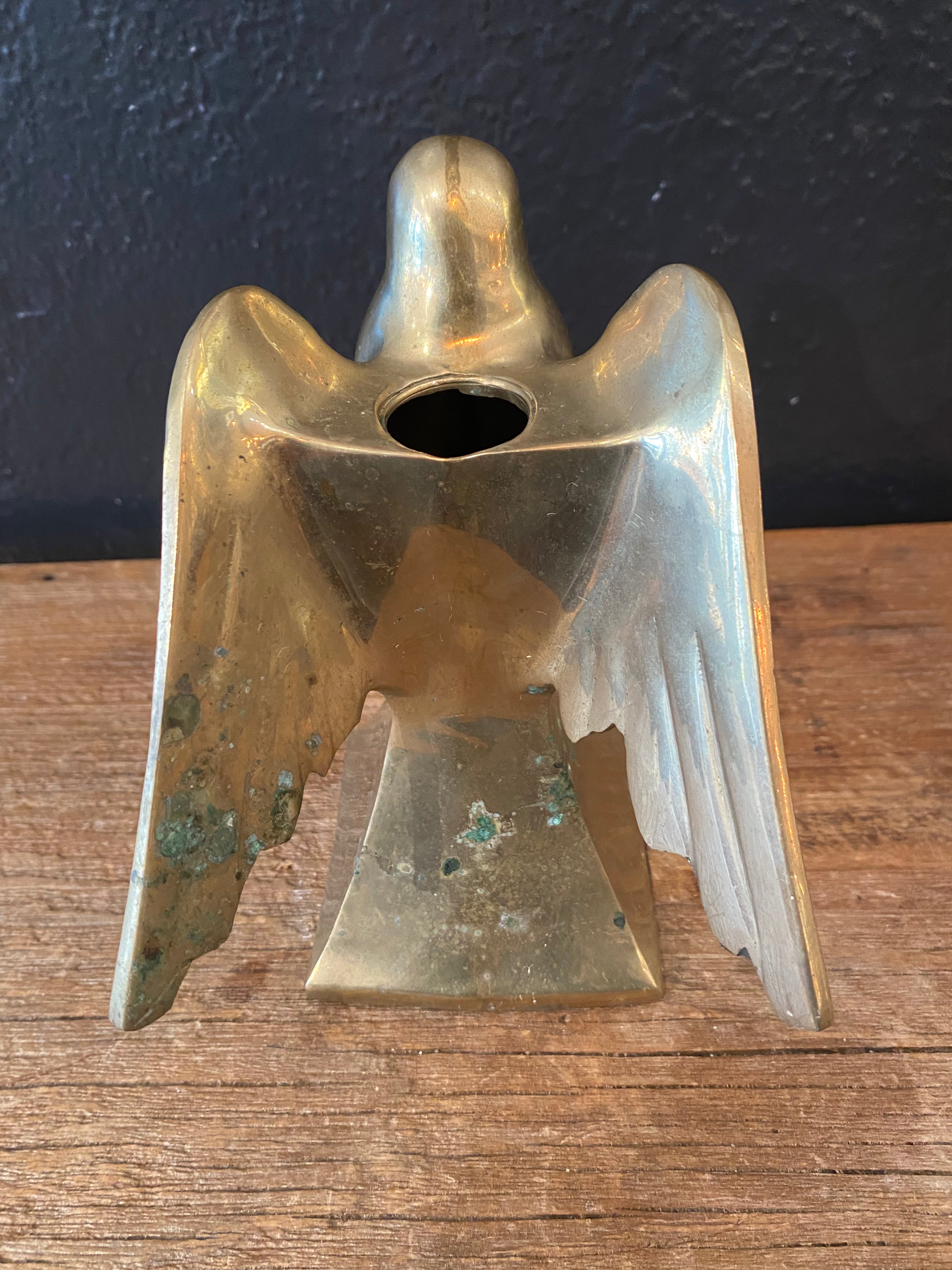 Brass Bird Candlestick