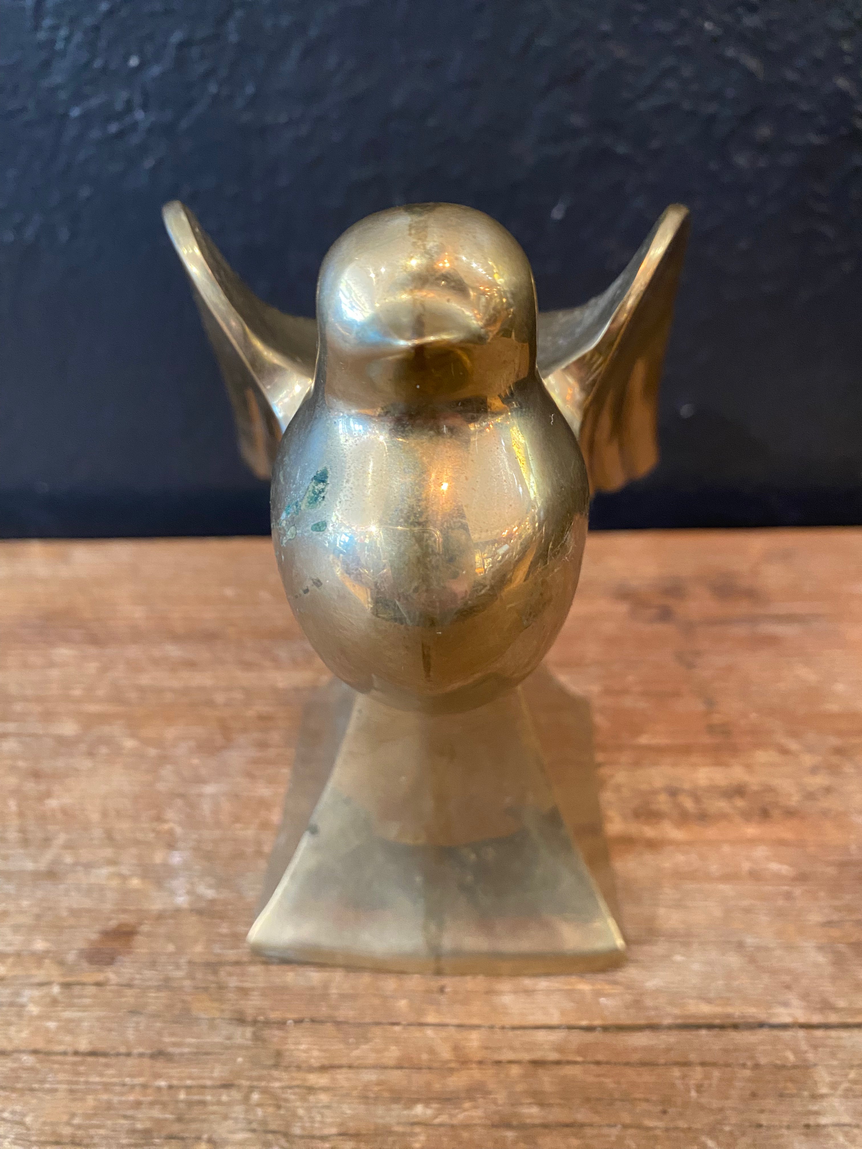 Brass Bird Candlestick