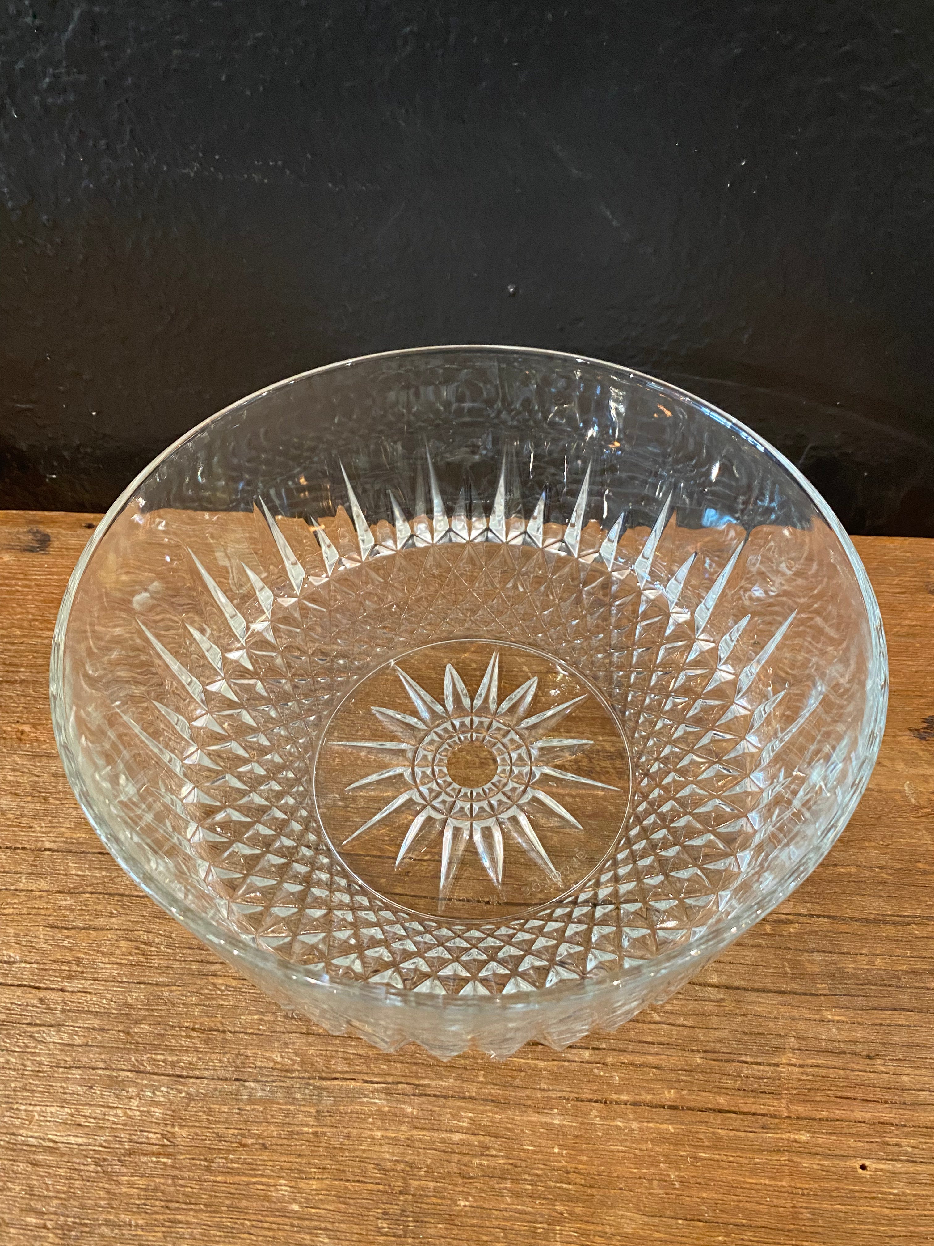 Cut Glass Serving Bowl | Large