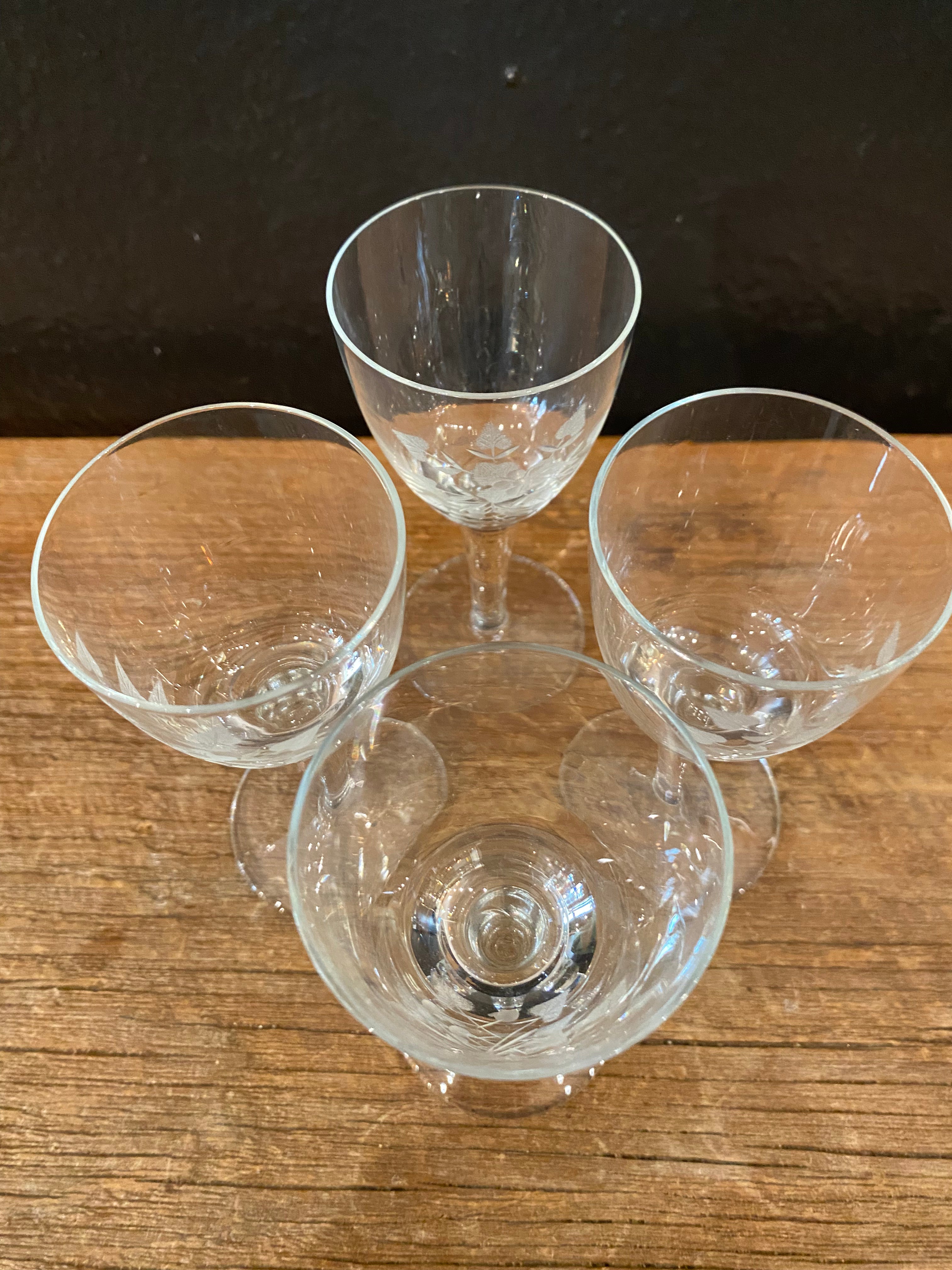 Vintage Cordial Glasses | Set Of Four