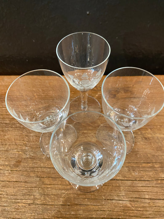 Vintage Cordial Glasses | Set Of Four