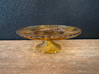 Vintage Amber Pedestal Cake Stand