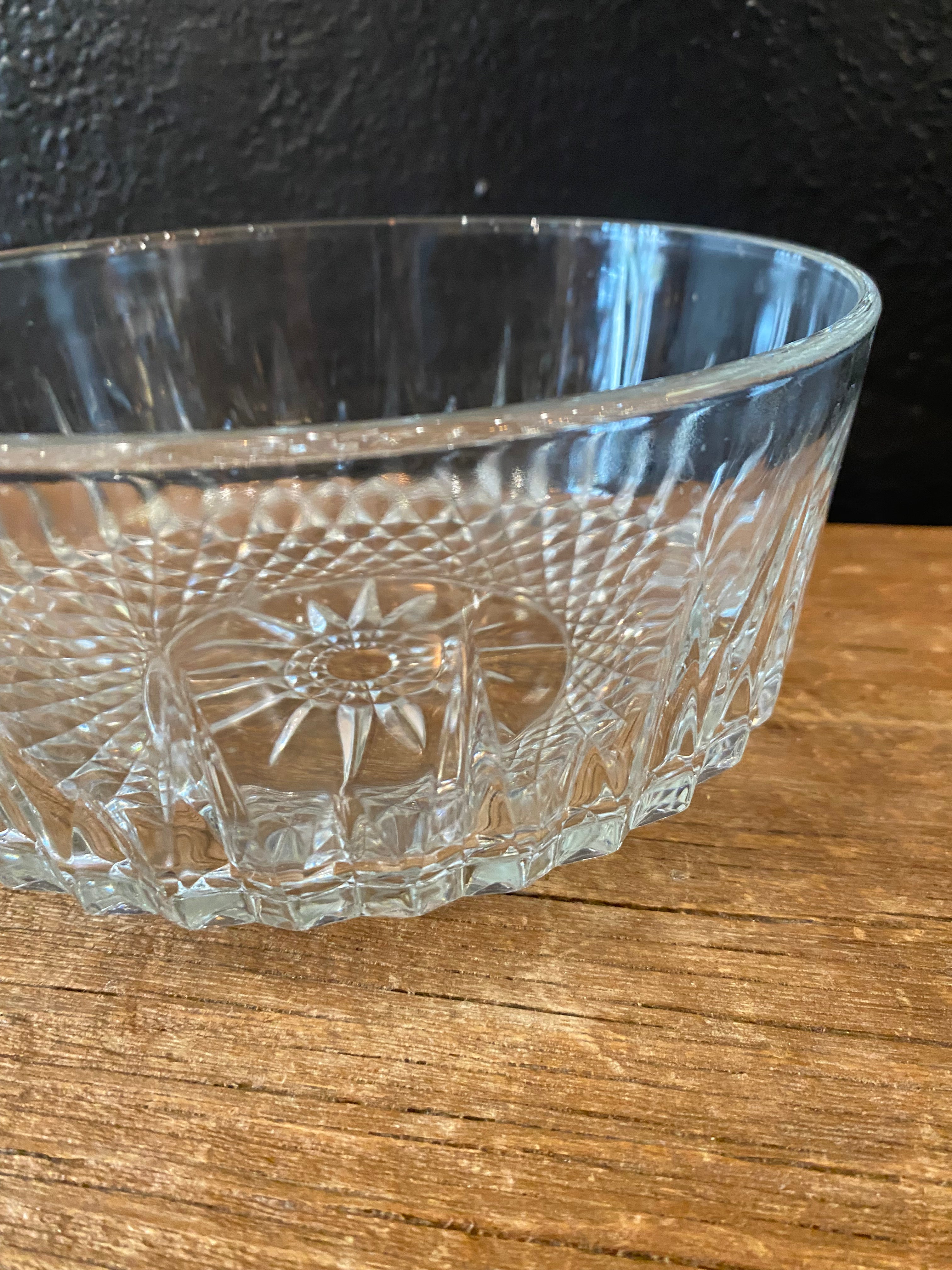 Cut Glass Serving Bowl | Medium
