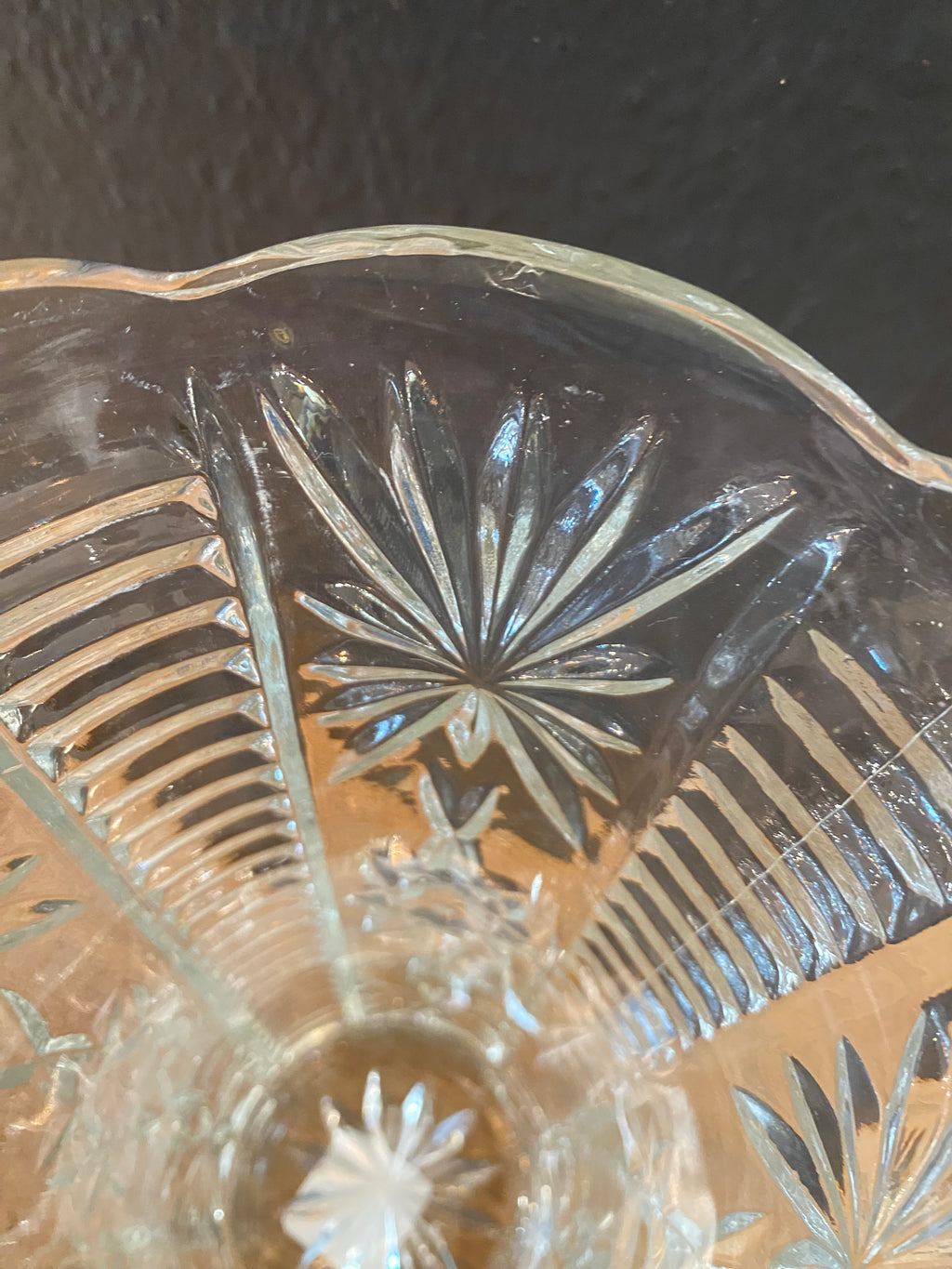 Star Of David Cut Glass Vase