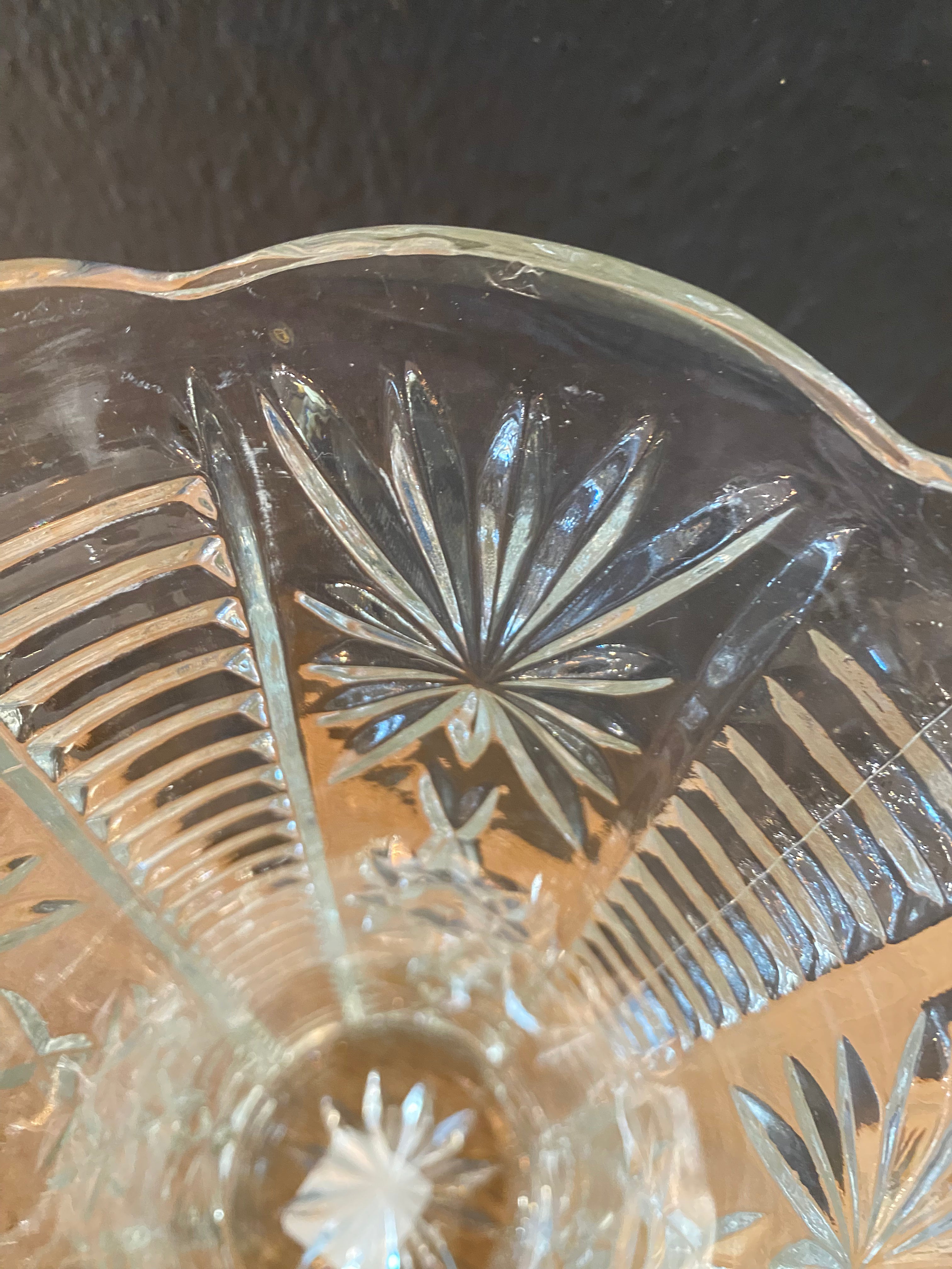 Star Of David Cut Glass Vase