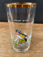 Vintage Gold Rimmed Duck Glasses | Set Of Four