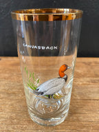 Vintage Gold Rimmed Duck Glasses | Set Of Four