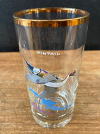 Vintage Gold Rimmed Duck Glasses | Set Of Four