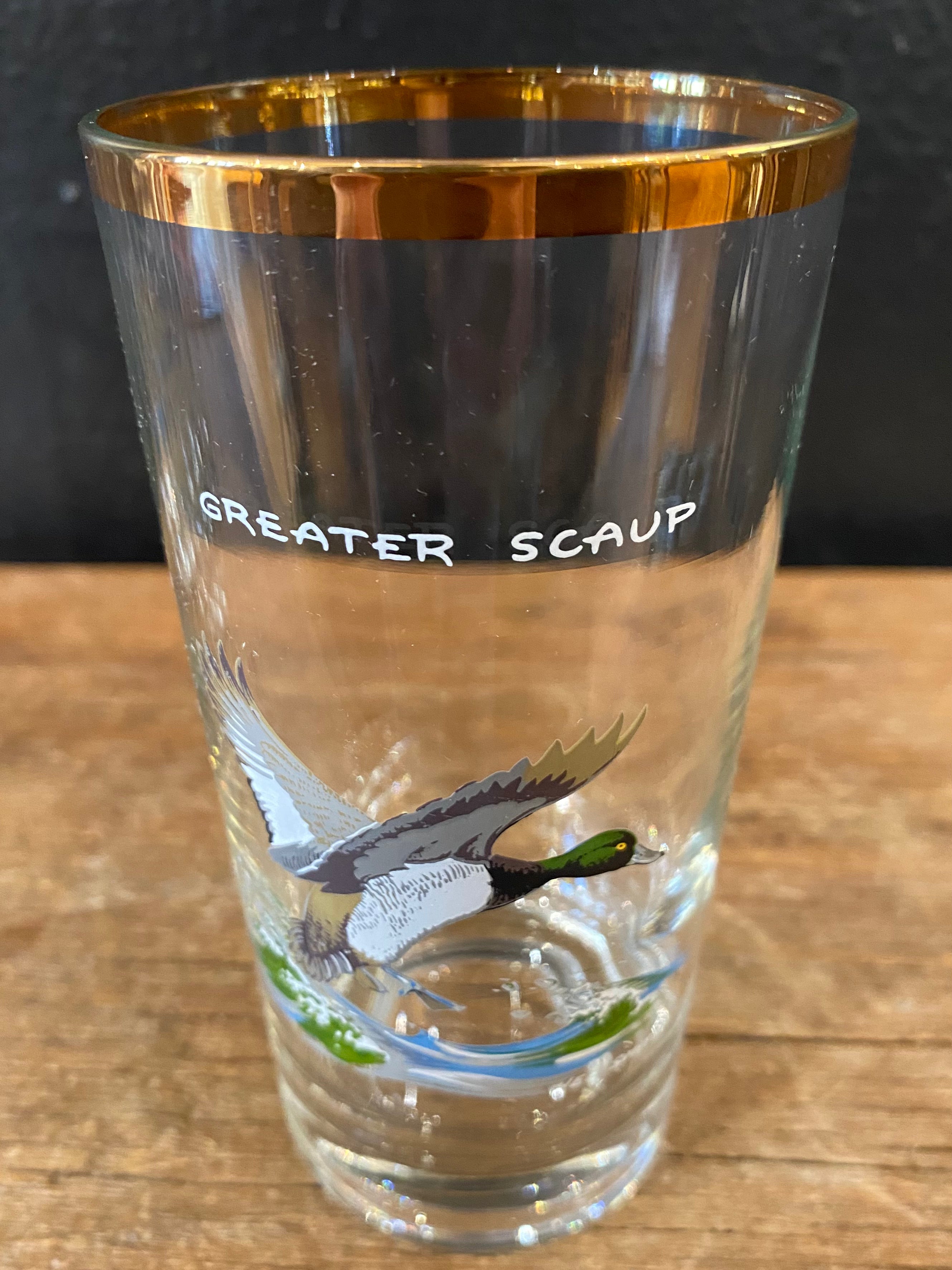 Vintage Gold Rimmed Duck Highball Glasses | Set Of Four