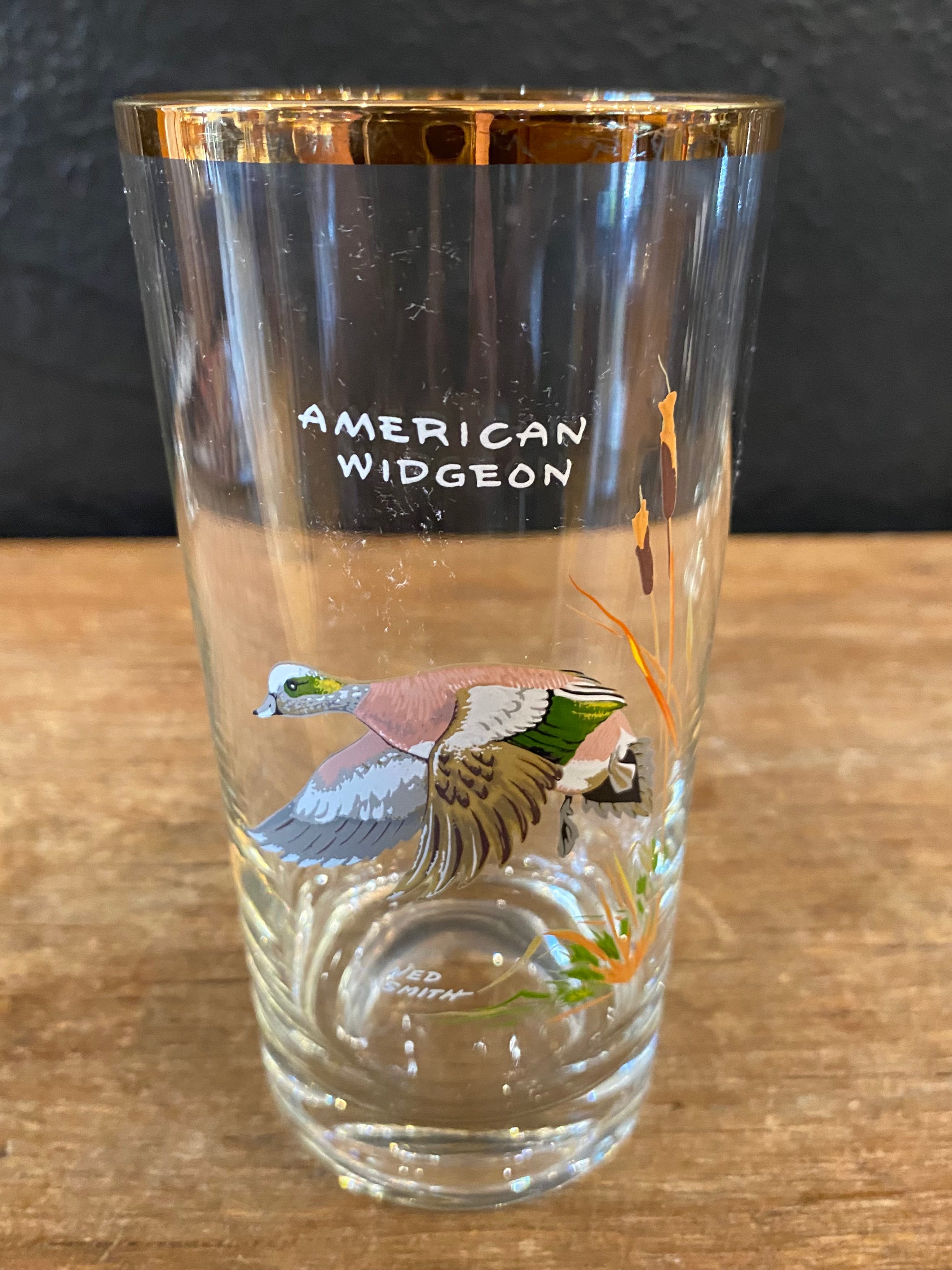 Vintage Gold Rimmed Duck Highball Glasses | Set Of Four