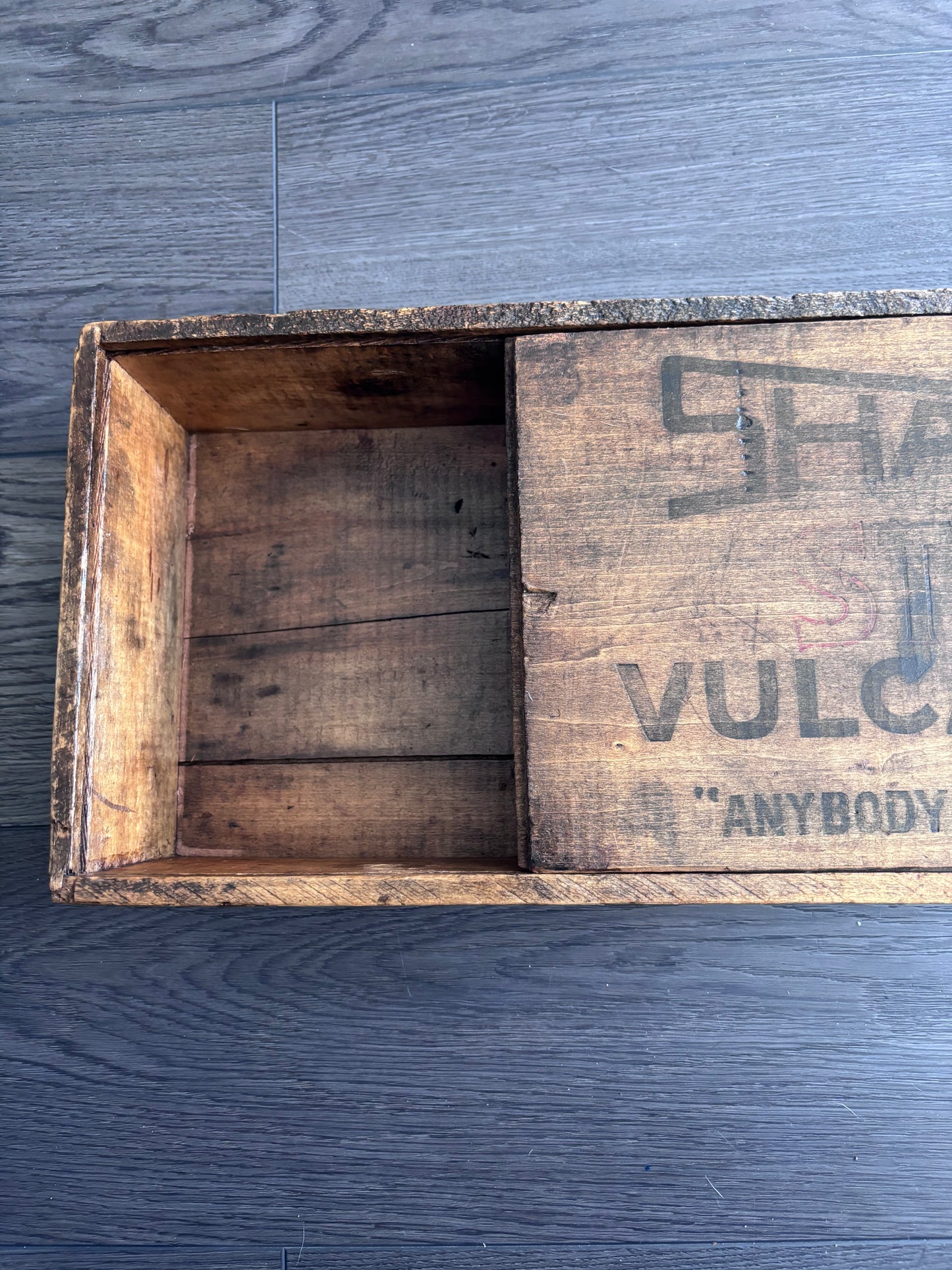 Dovetailed Shaler Steam Vulcanizer Wood Box
