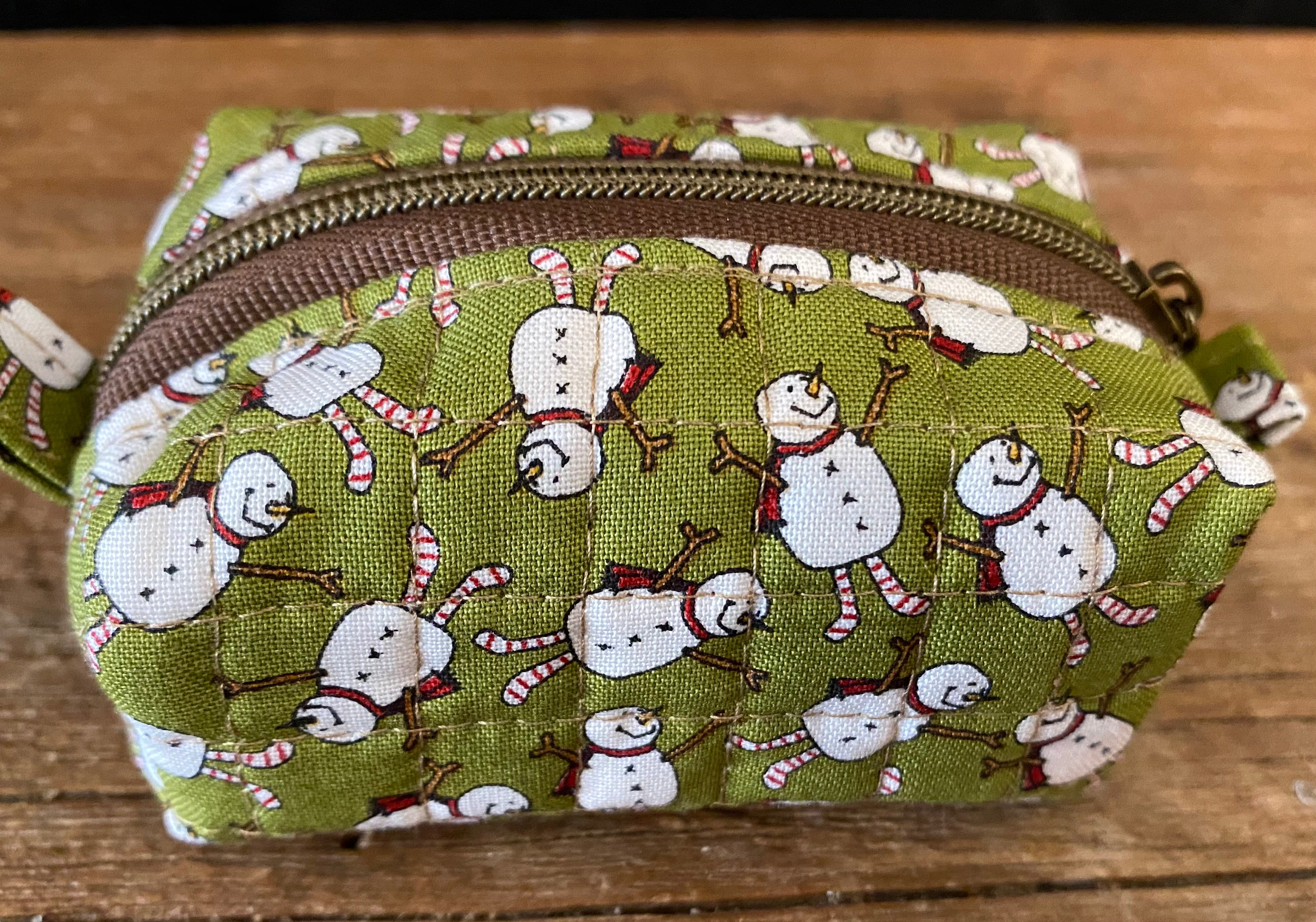 Holiday Hand Sewn Zippered Pouch