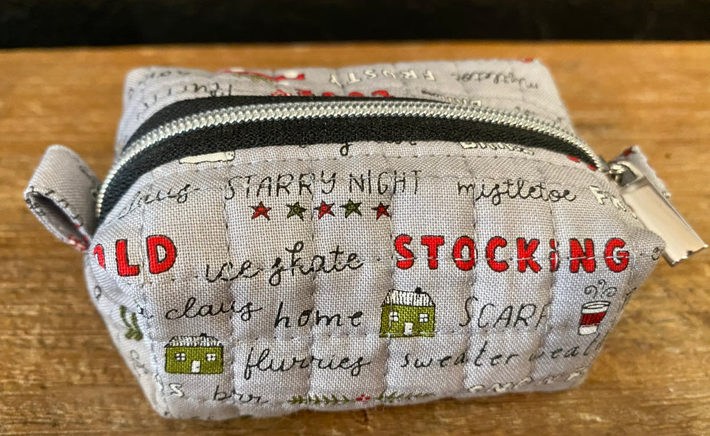 Holiday Hand Sewn Zippered Pouch