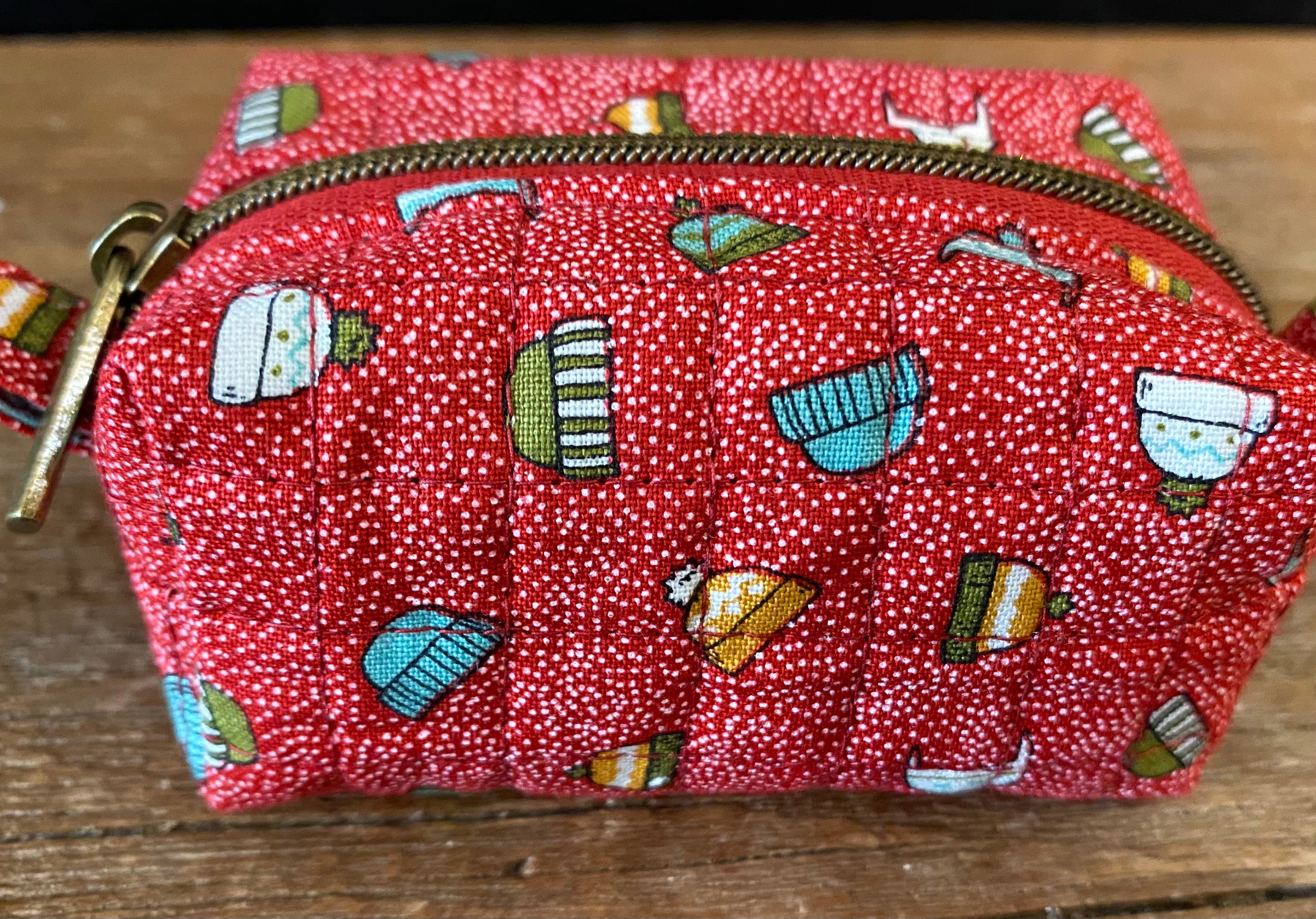 Holiday Hand Sewn Zippered Pouch