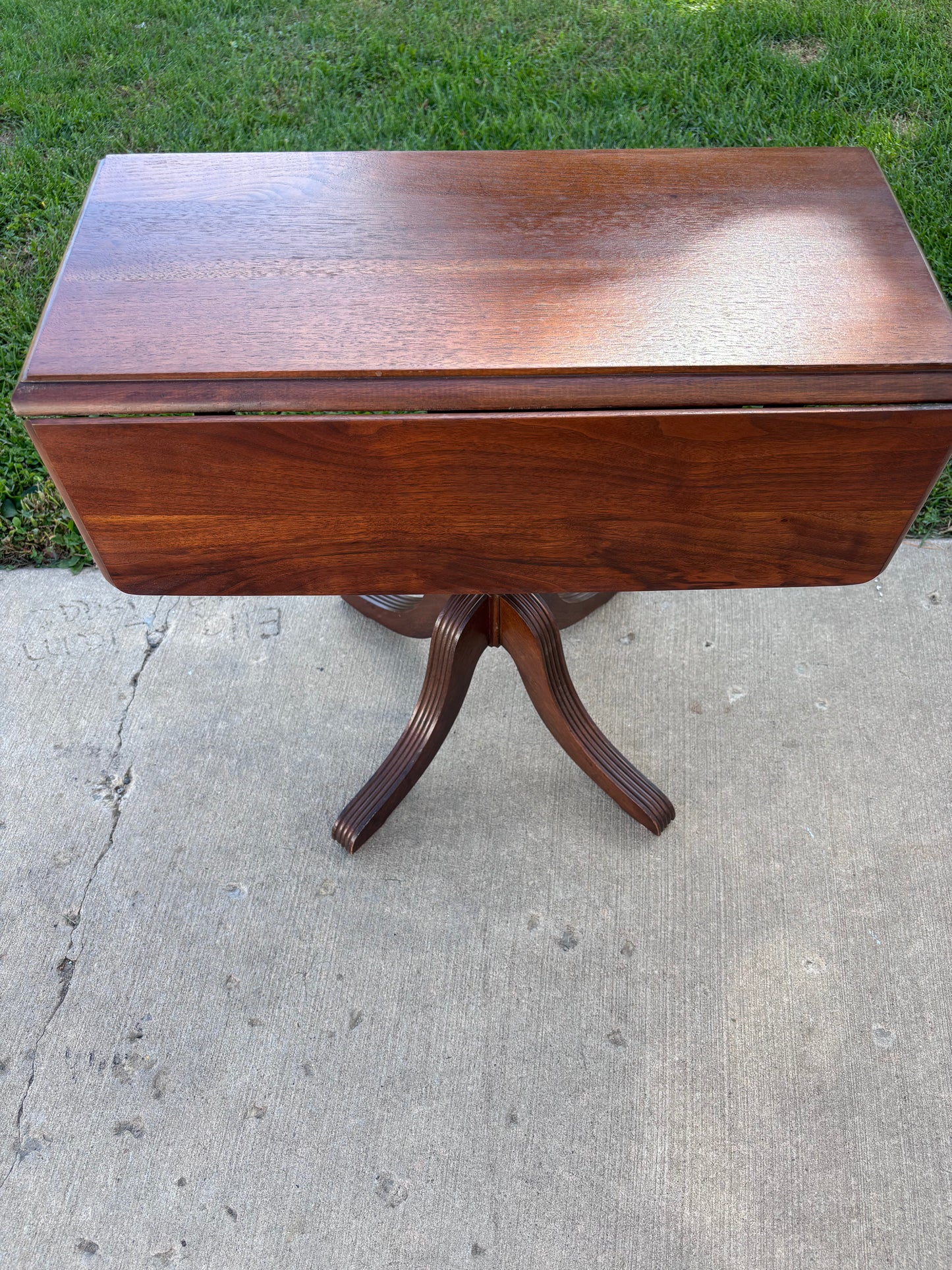 Small Vintage Wood Drop Leaf Table