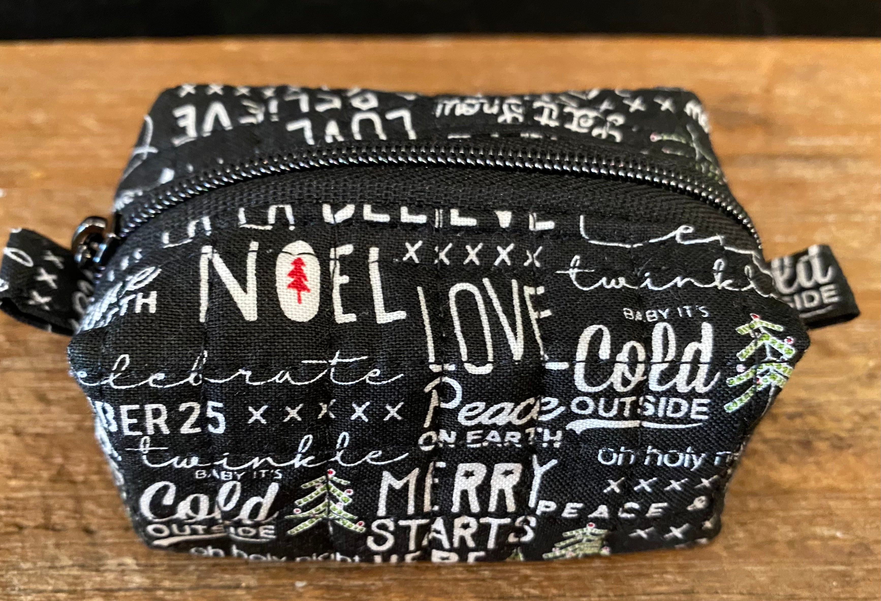 Holiday Hand Sewn Zippered Pouch