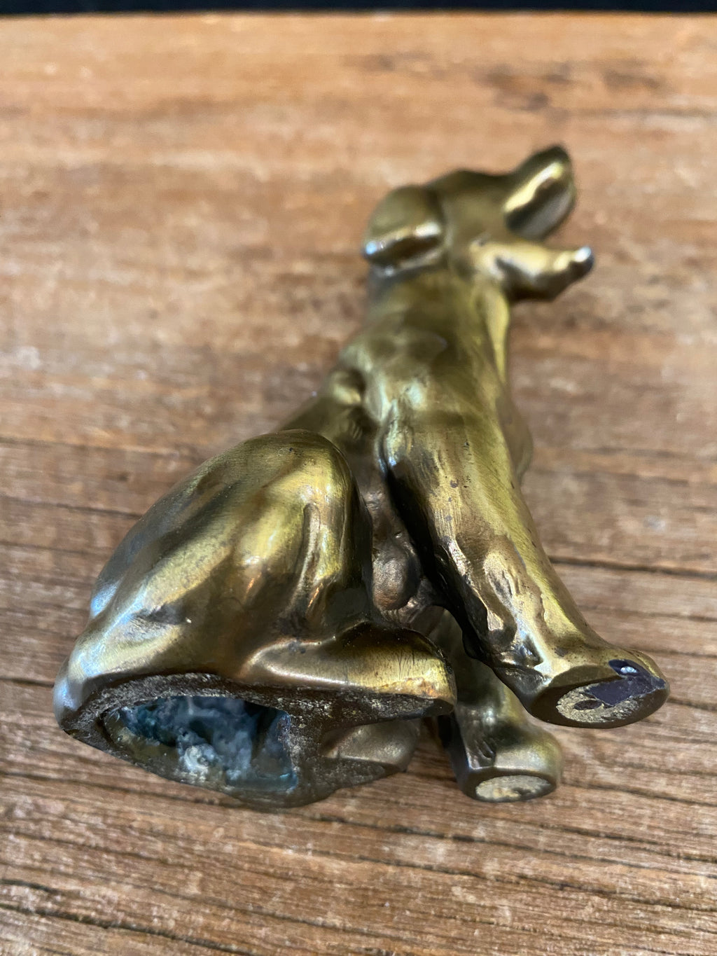 Vintage Brass Dog Figurine