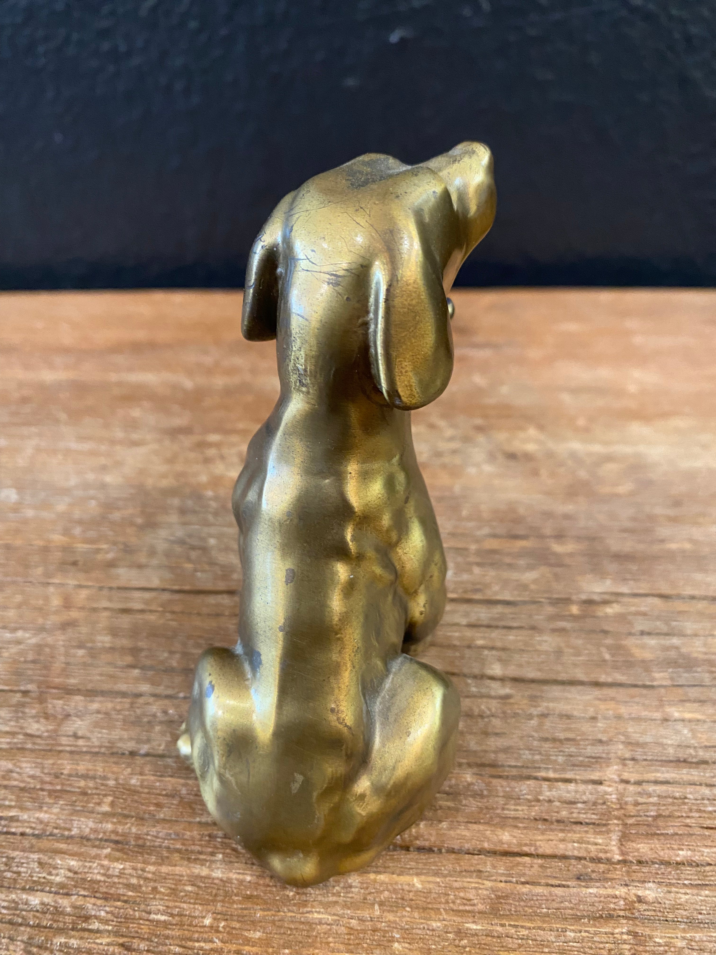 Vintage Brass Dog Figurine