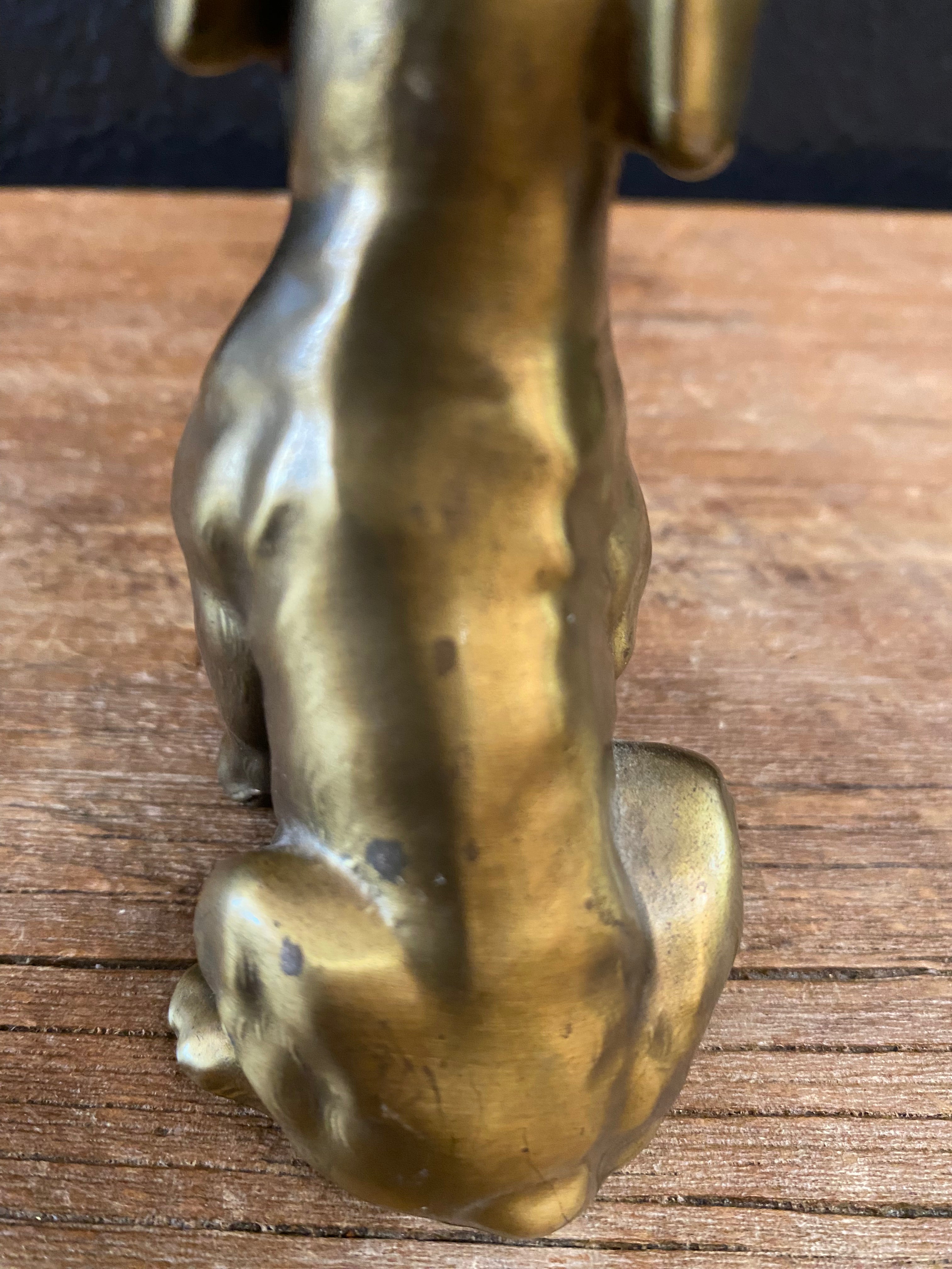 Vintage Brass Dog Figurine