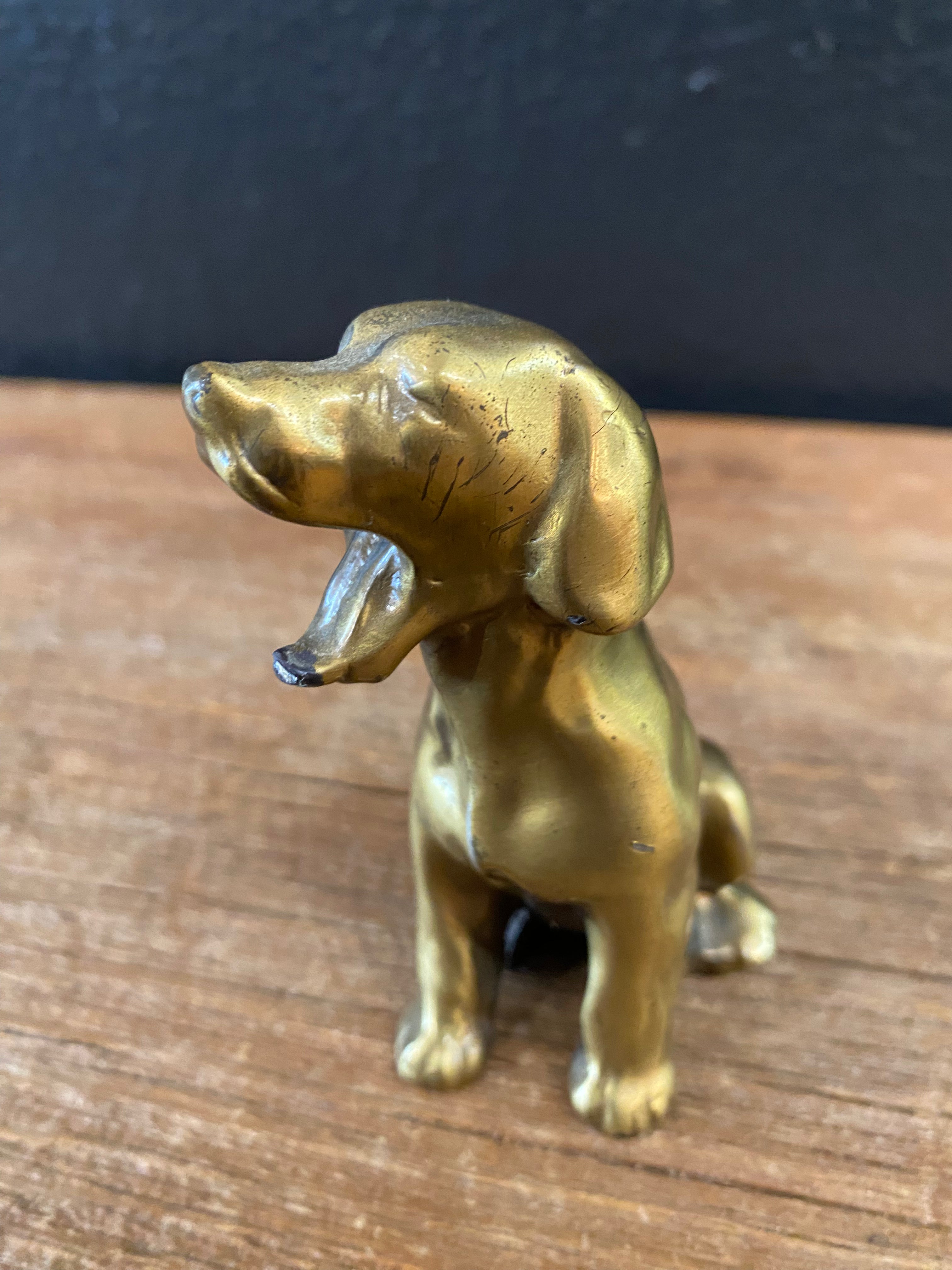 Vintage Brass Dog Figurine