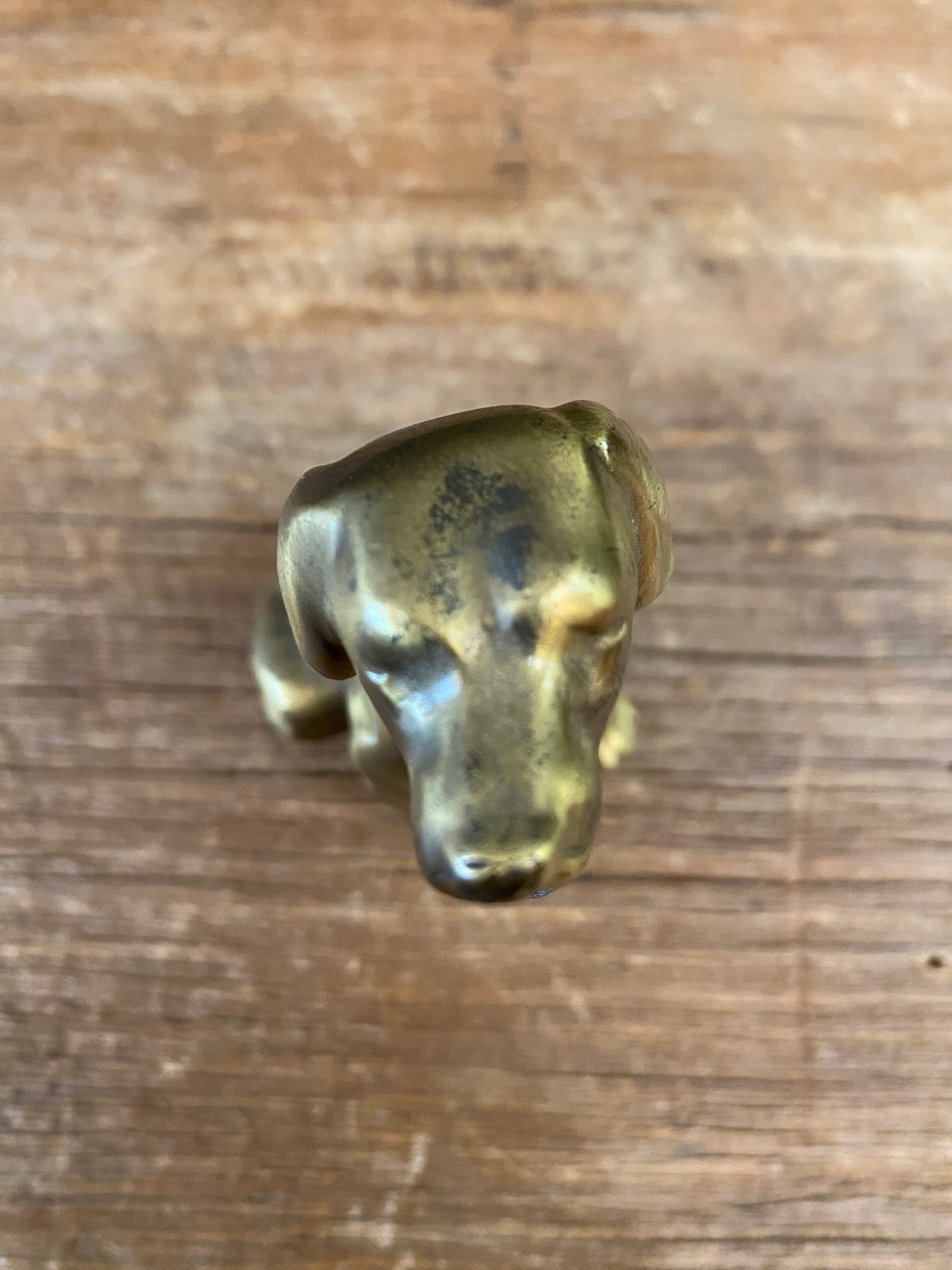 Vintage Brass Dog Figurine