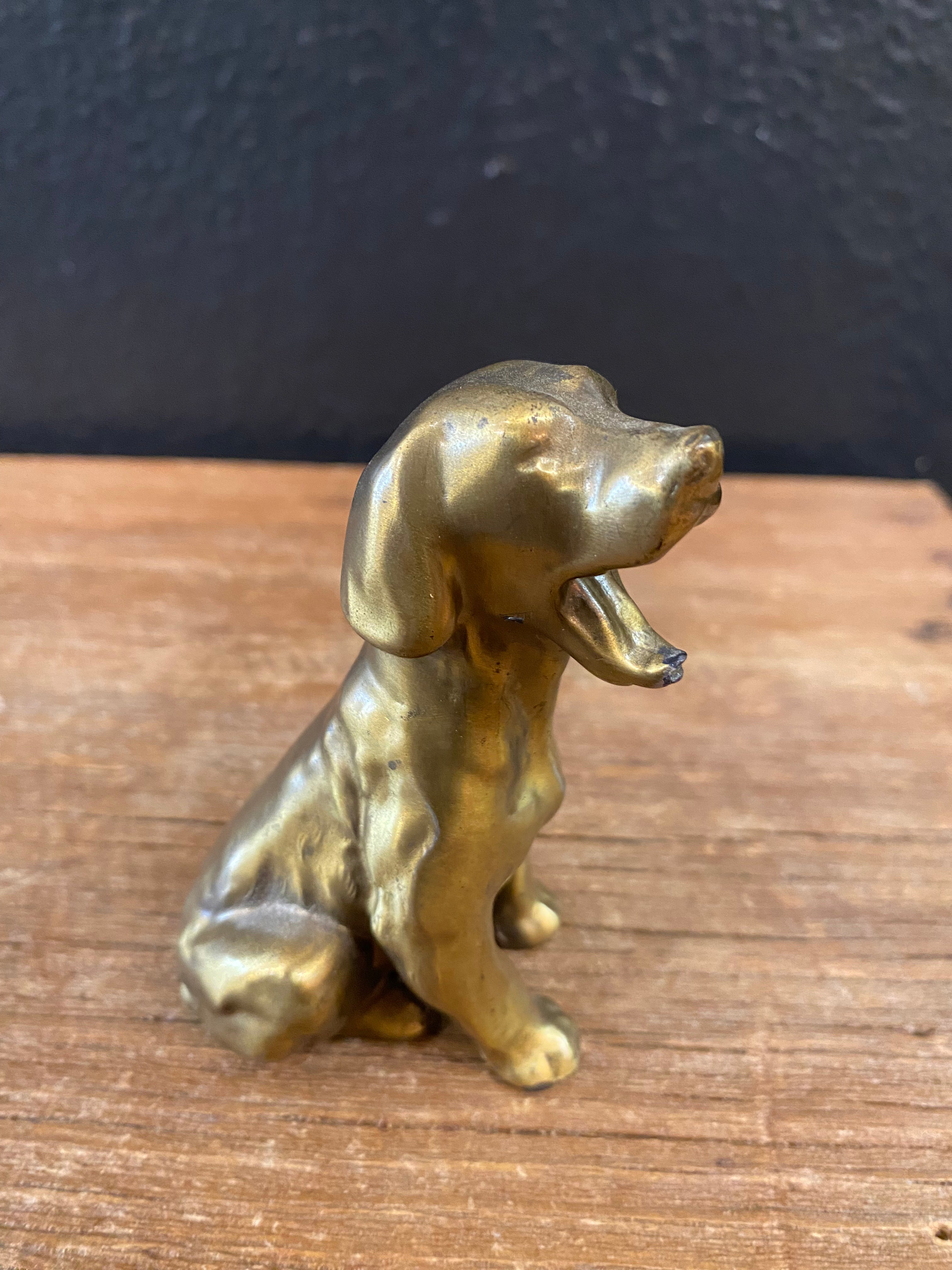 Vintage Brass Dog Figurine