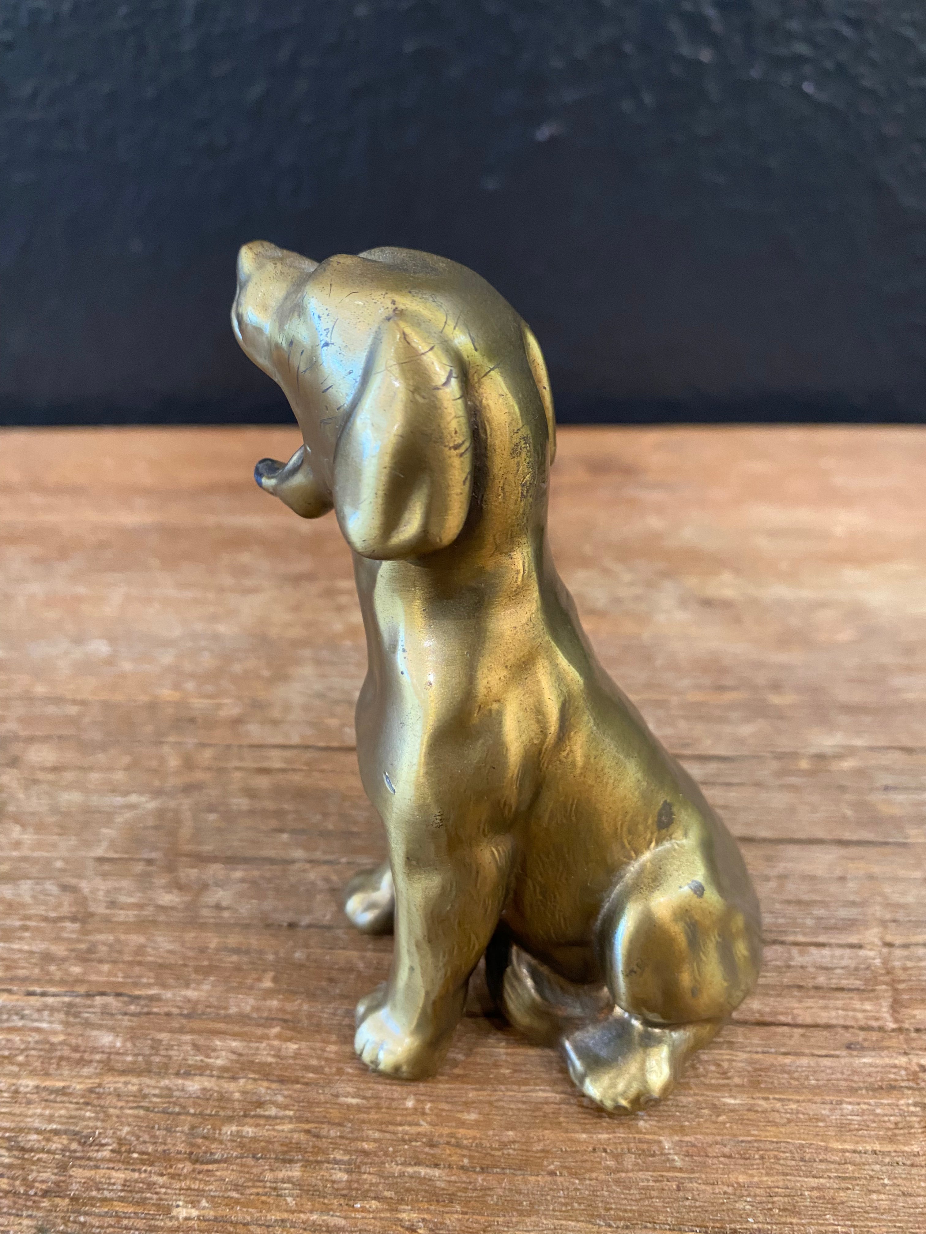 Vintage Brass Dog Figurine