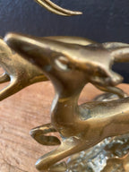 Leaping Brass Gazelles