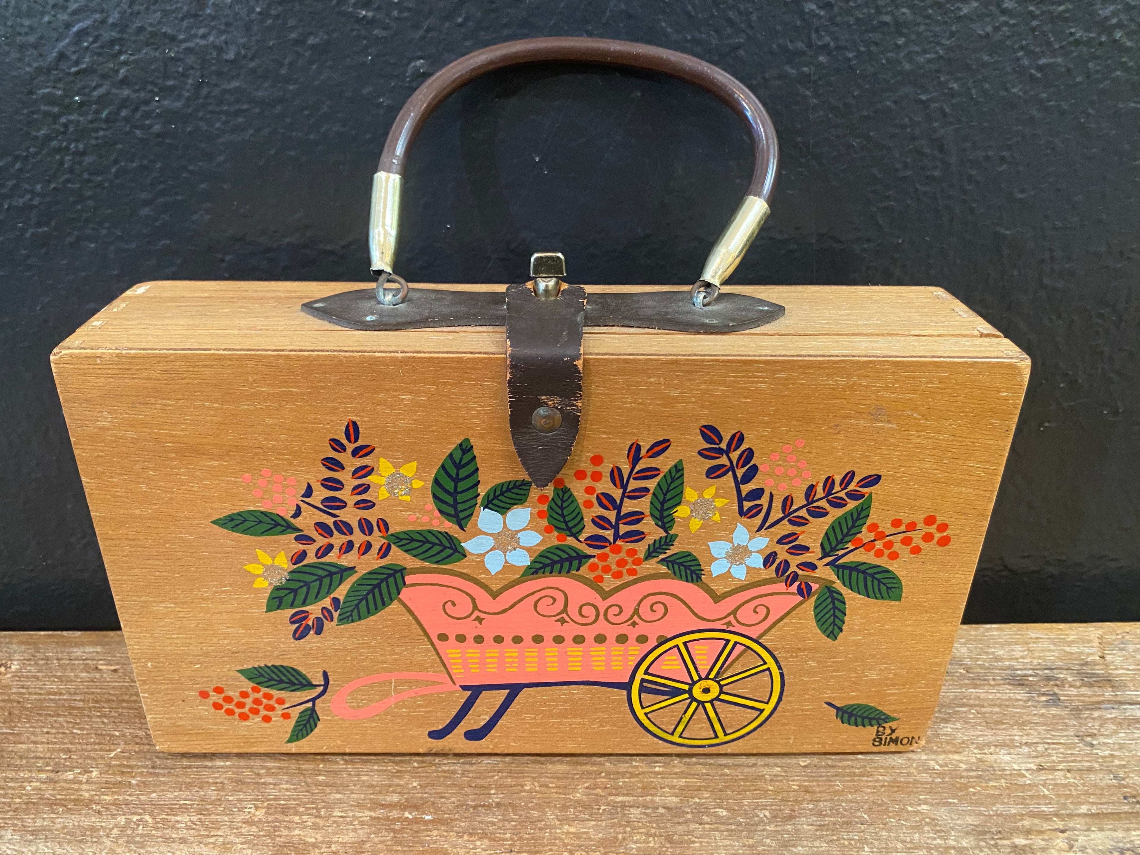 Vintage Wooden Purse